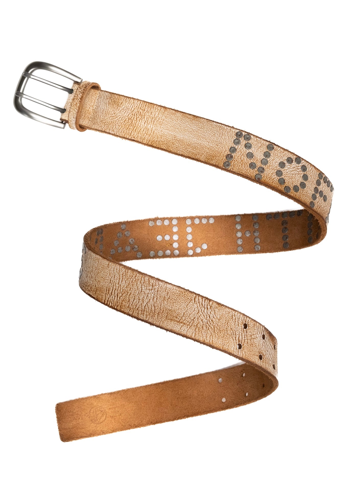 NO FAITH STUDDED BELT WHITE USED