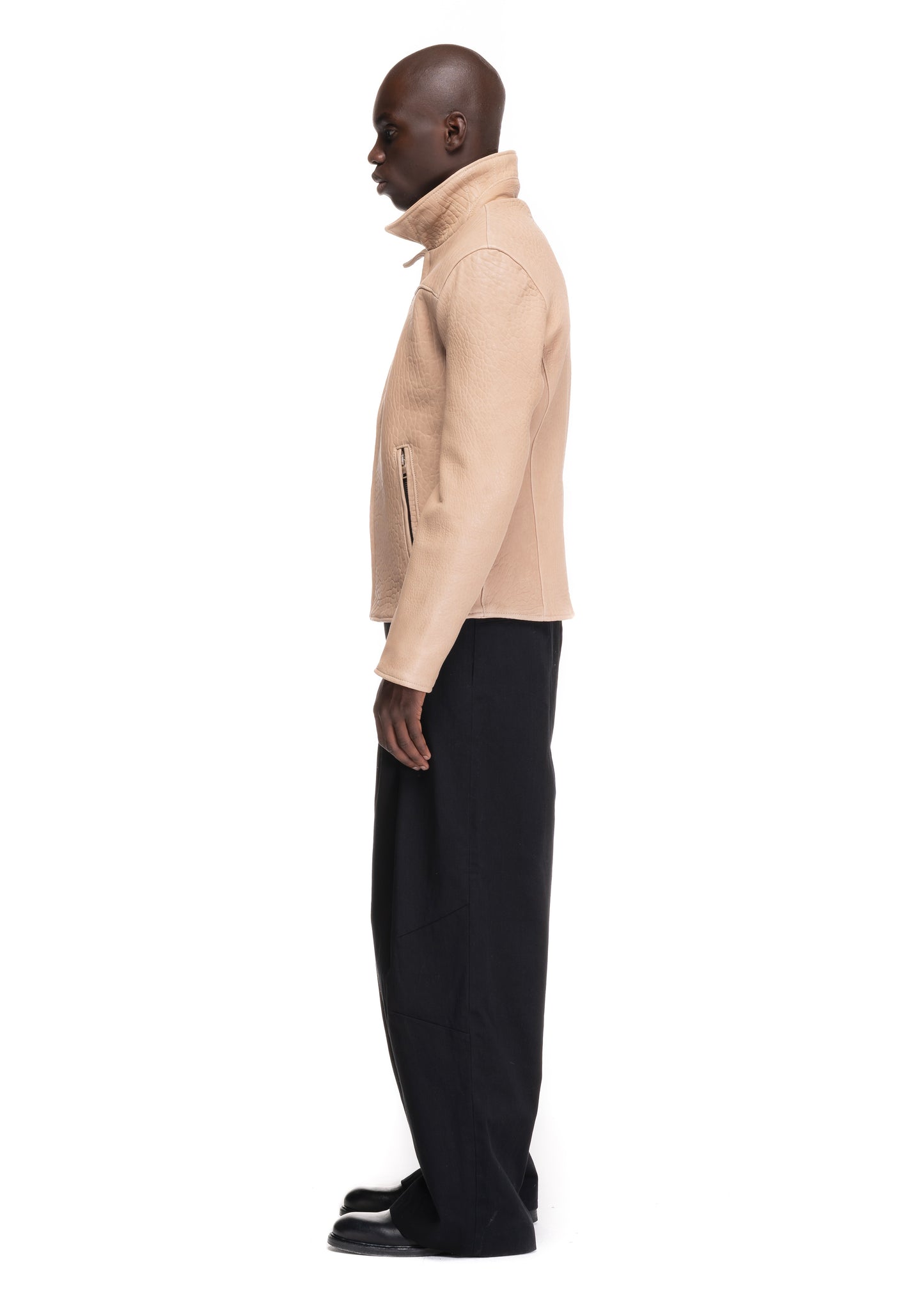 BIKER ONE CUT LEATHER BEIGE