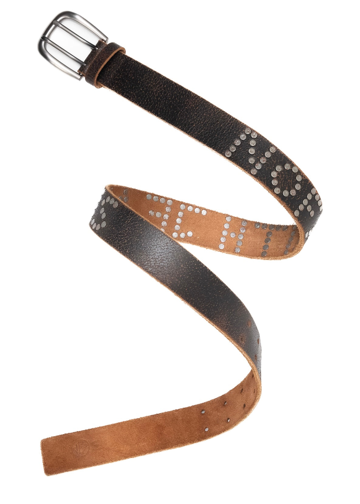 NO FAITH JEANS STUDDED LEATHER BELT