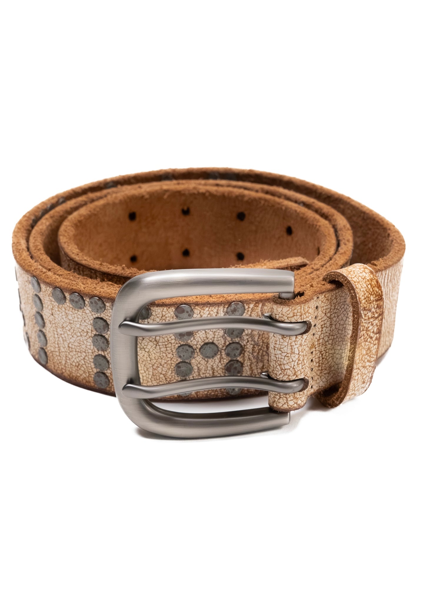 NO FAITH STUDDED BELT WHITE USED