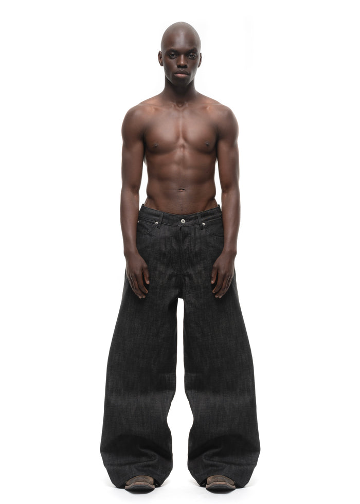 RAW DENIM ULTRA LOOSE FIT STRUCTURED BLACK