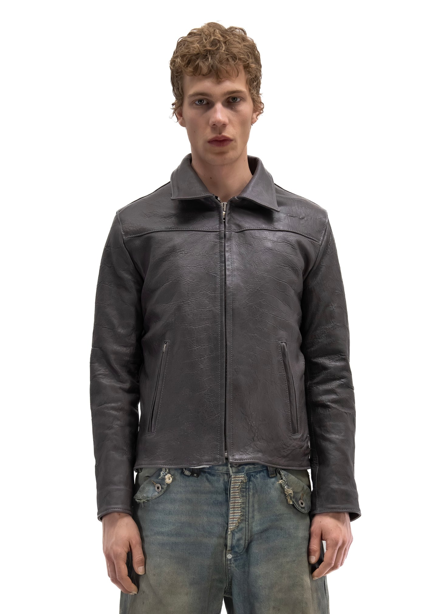 PLUM BIKER ONE CUT LEATHER JACKET