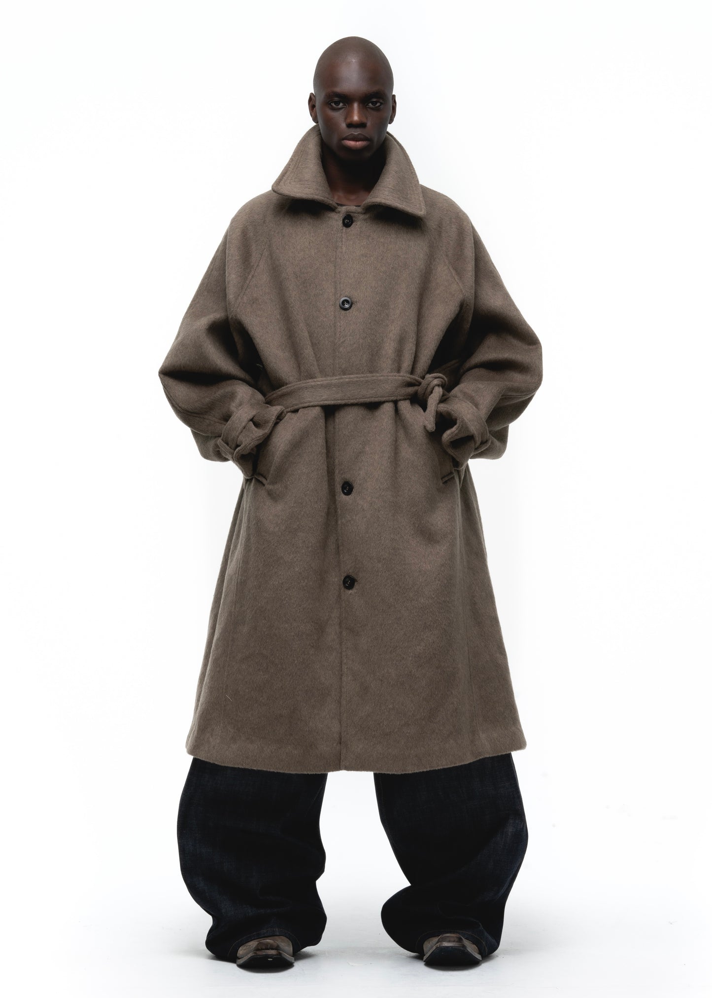 CLASSIC WOOL COAT EARTH GREEN