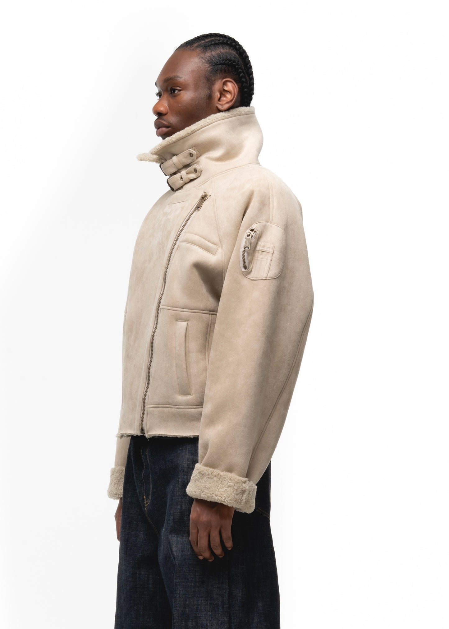 HEAVY FLIGHT SHEARLING JACKET BEIGE