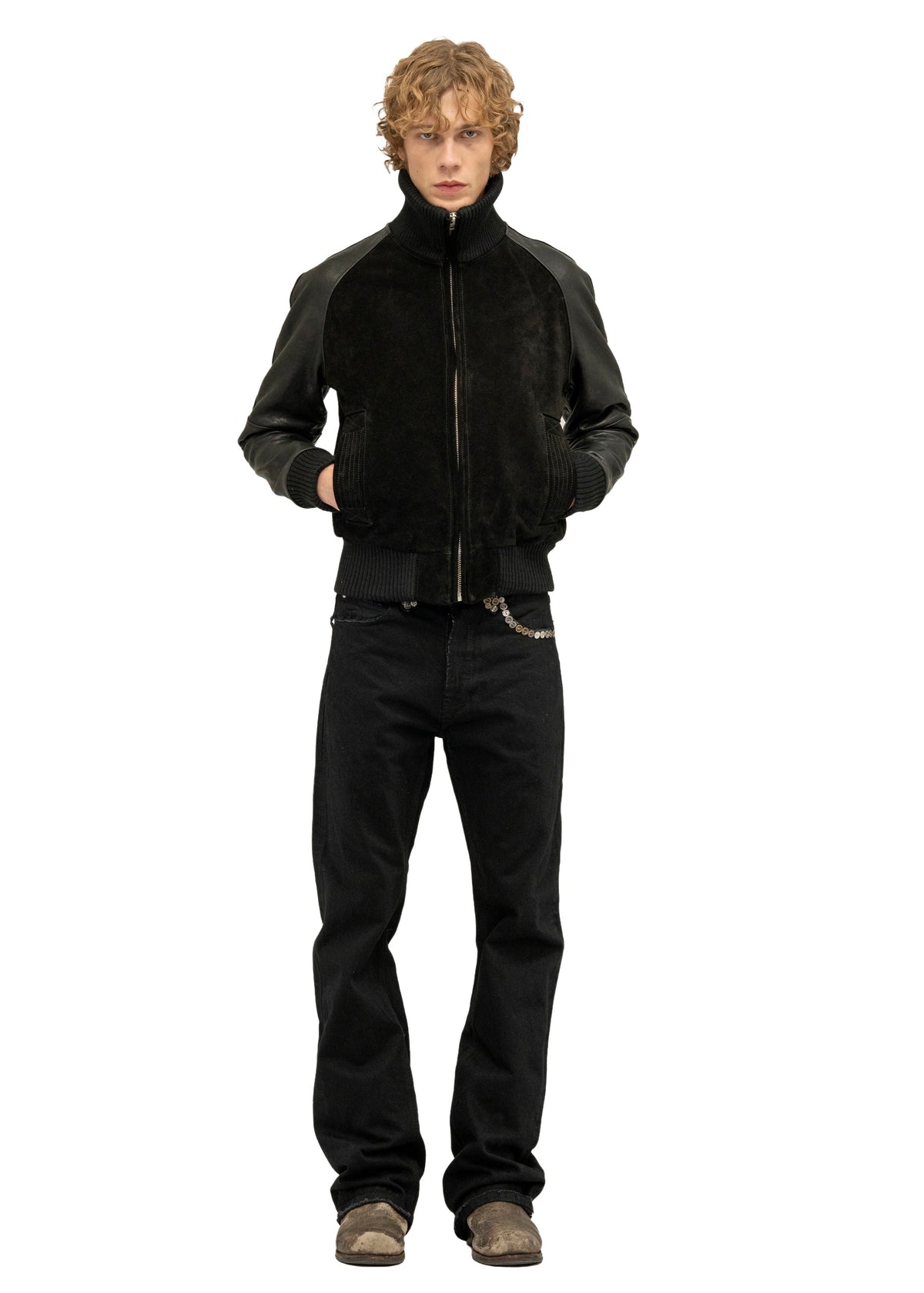 DUST ONE CUT LEATHER JACKET SUEDE