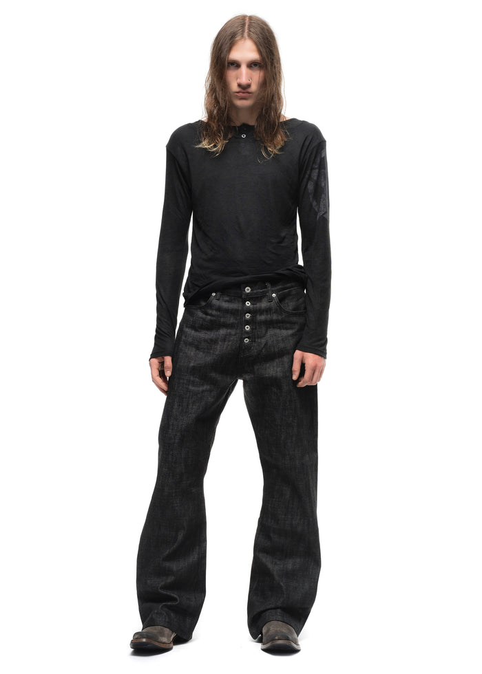 RAW DENIM JAPANESE BOOTCUT FIT BLACK