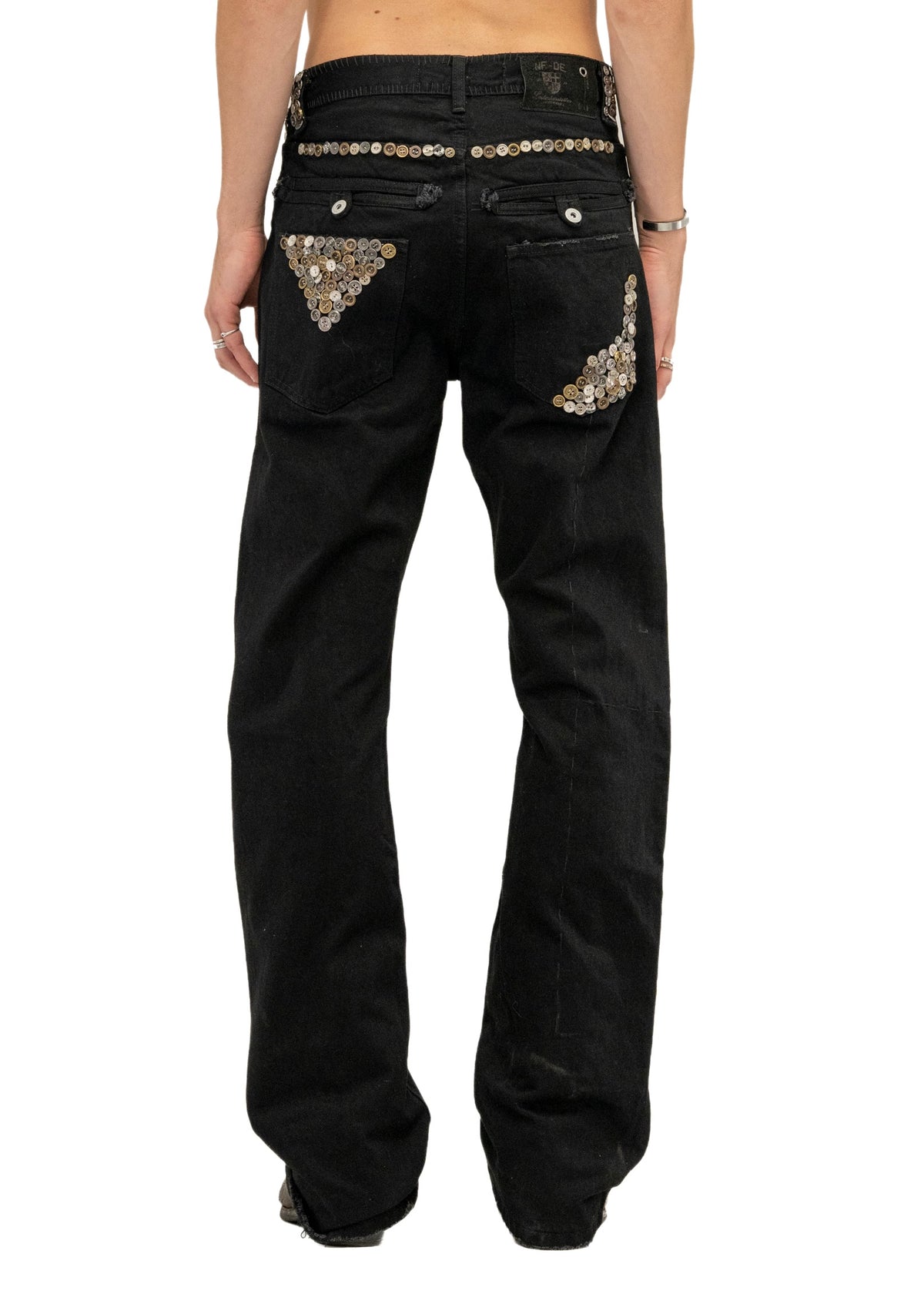 SEQUIN SELVEDGE BOOTCUT DENIM BLACK