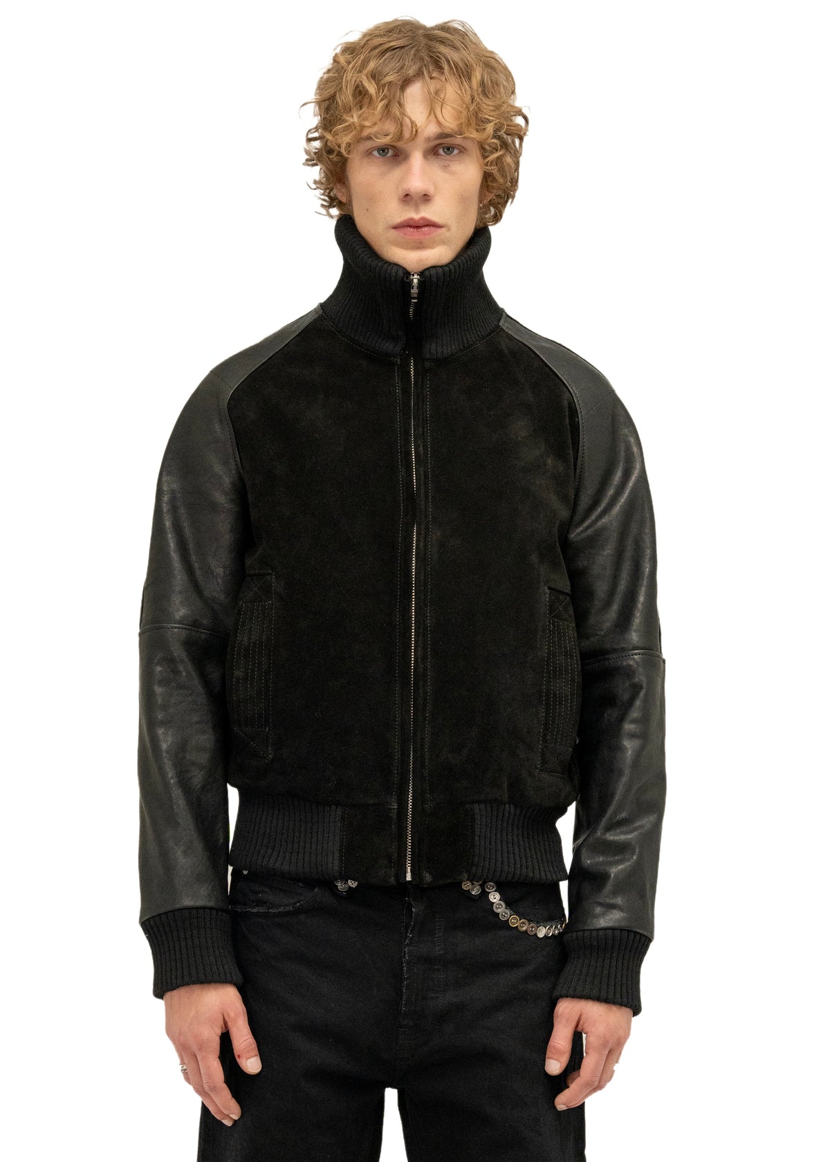 DUST ONE CUT LEATHER JACKET SUEDE