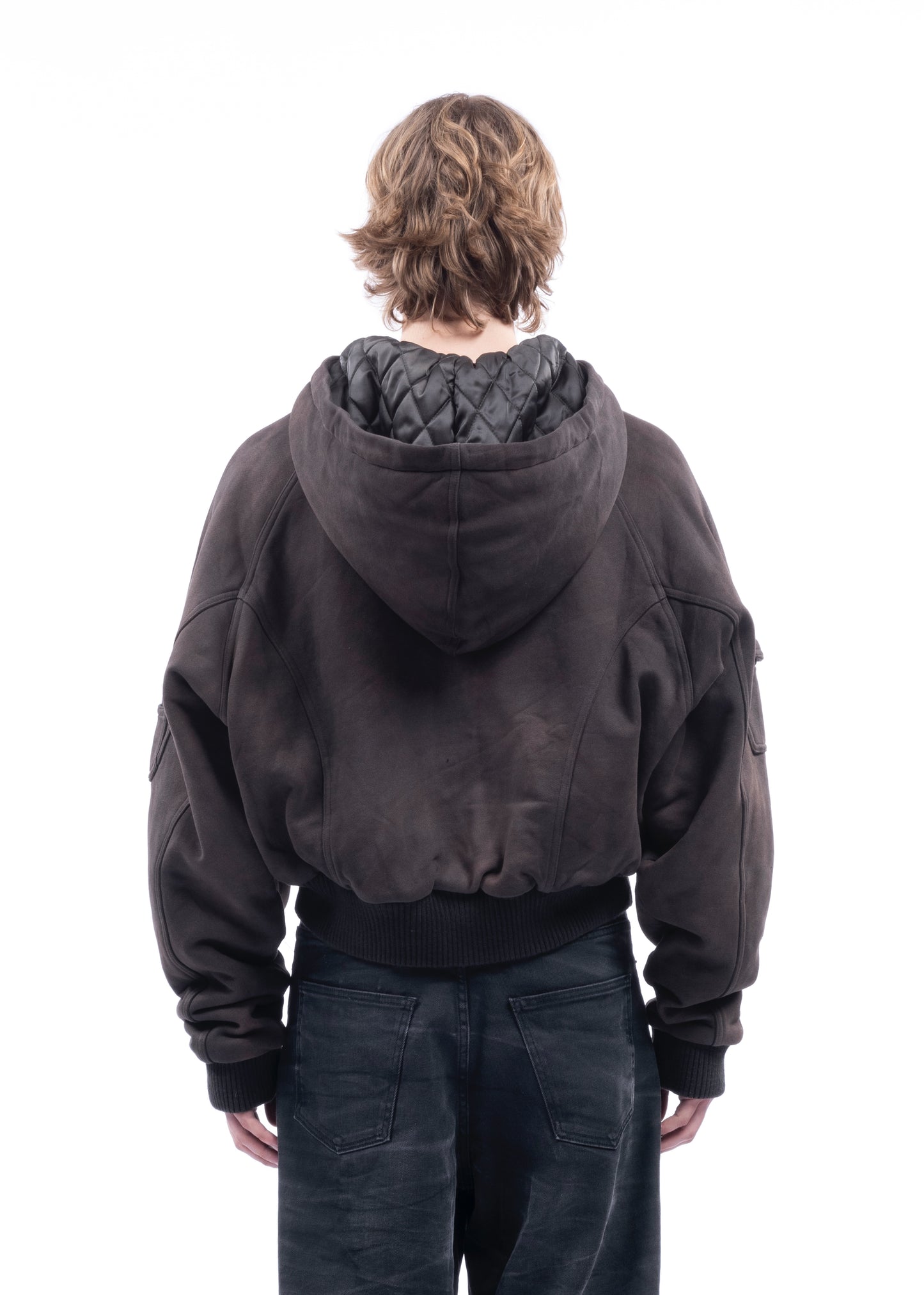 HOOD BOMBER USED BROWN