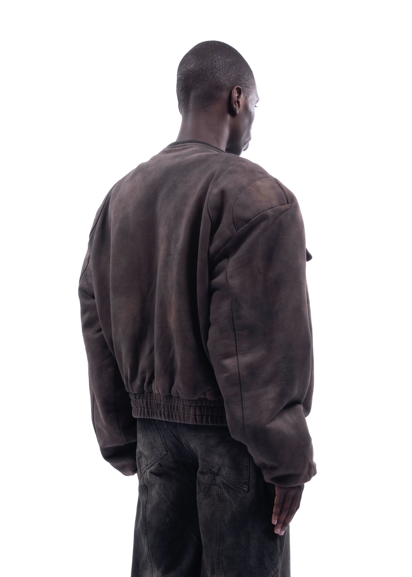 REMOVABLE SHOULDER BOMBER USED BROWN