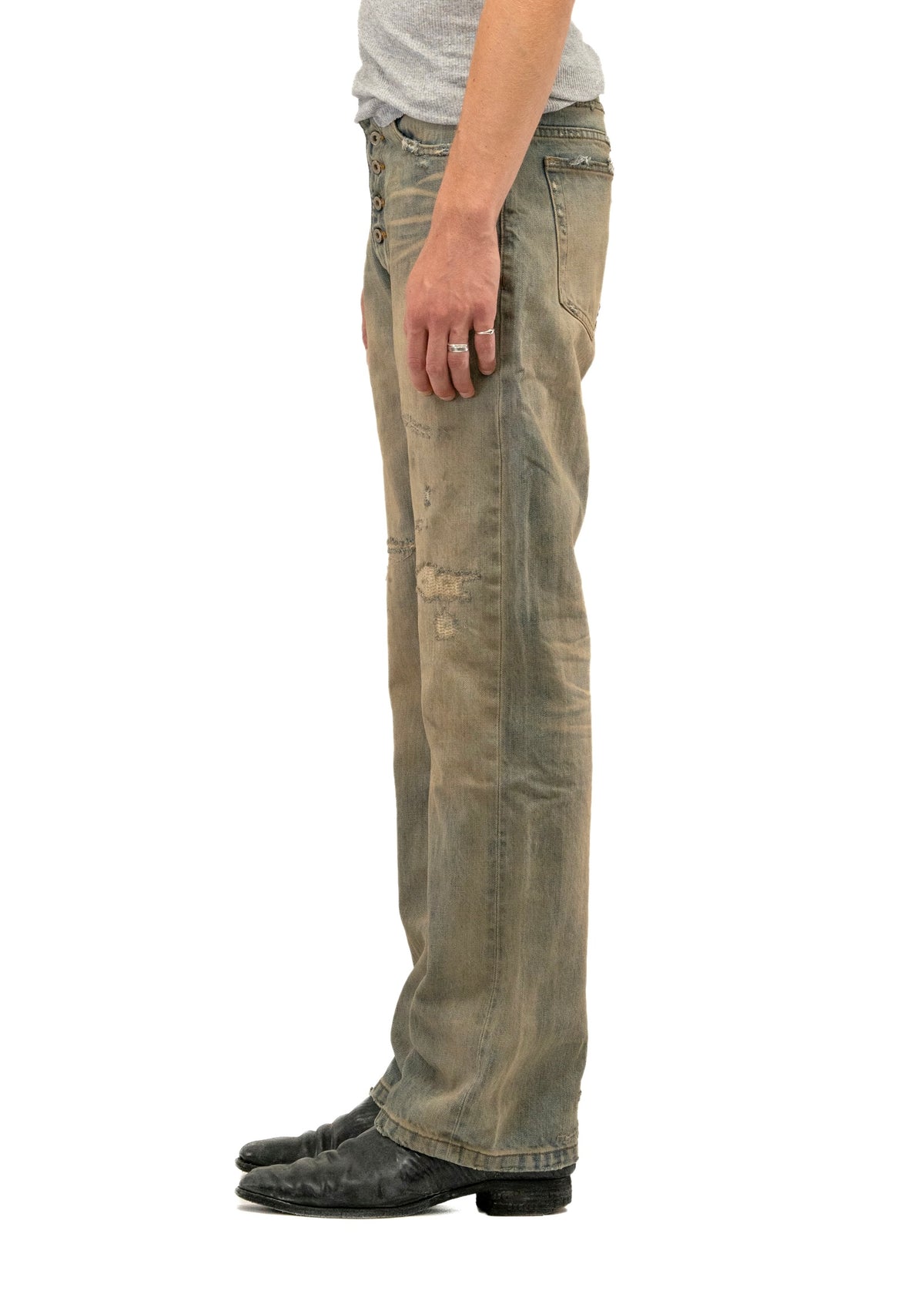 REPAIRED DUST BOOTCUT DENIM