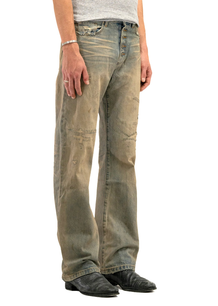REPAIRED DUST BOOTCUT DENIM