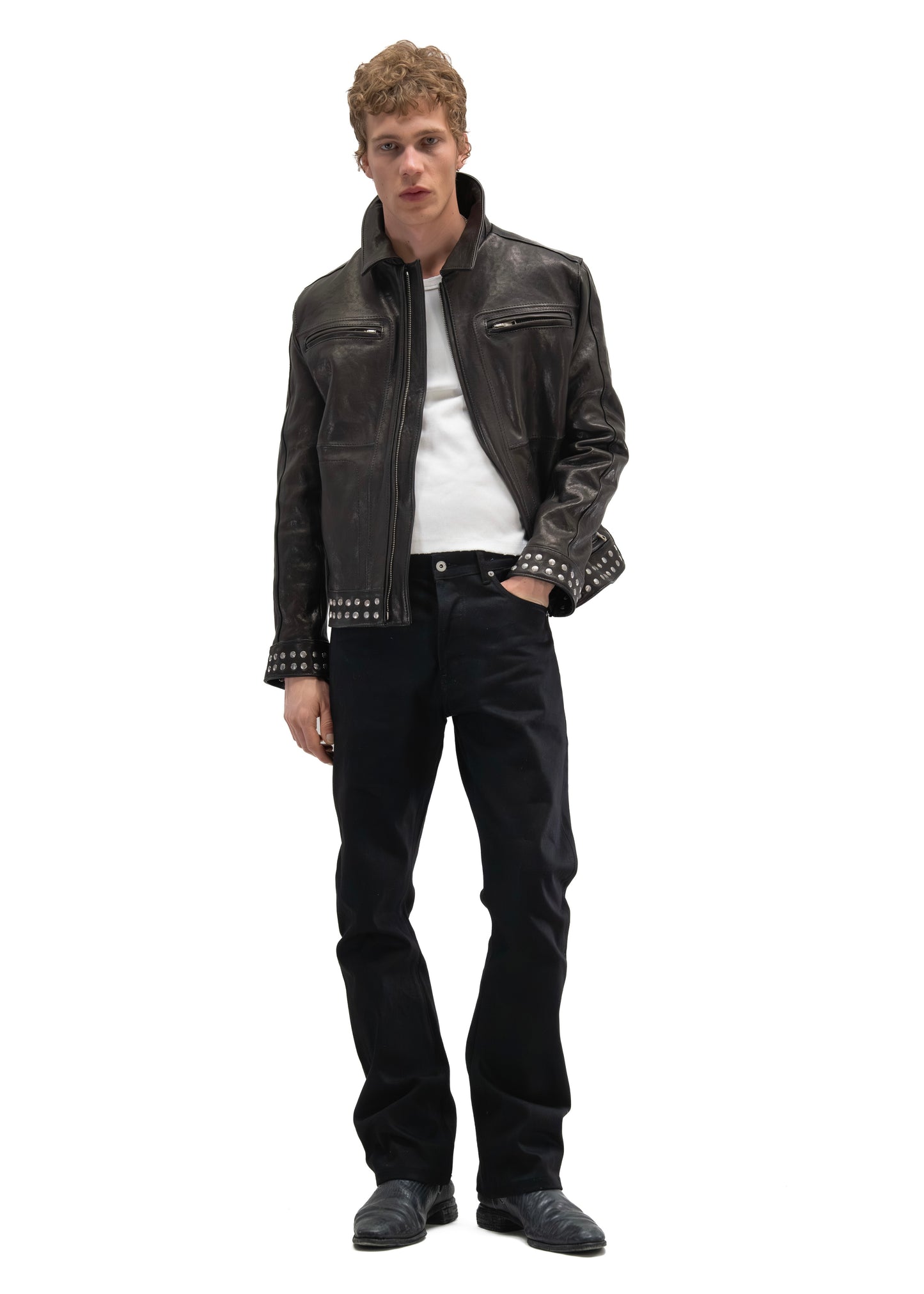 STUDDED HIGHWAY LEATHER JACKET