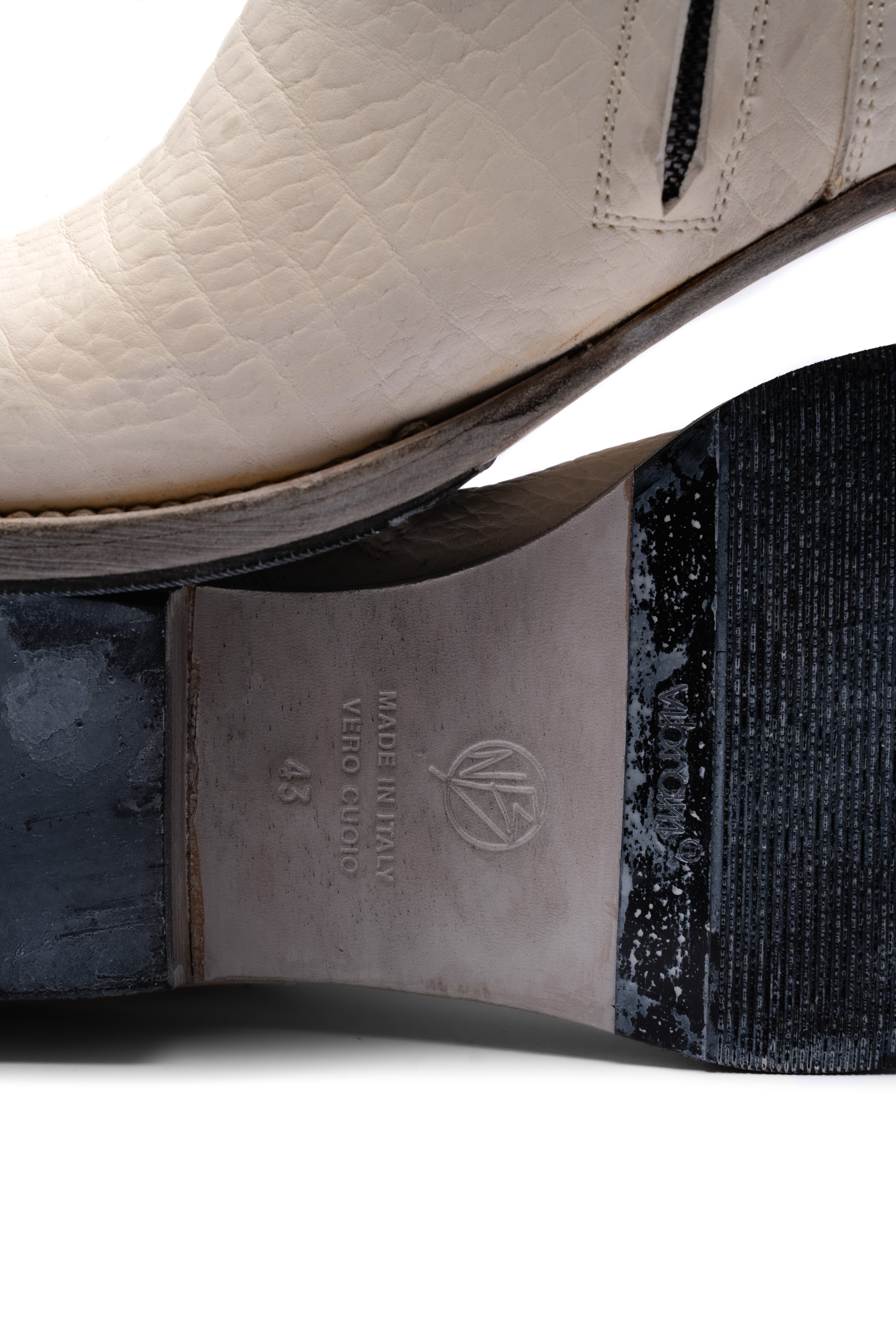WHITE CONCRETE TEXAN BOOTS – NO/FAITH STUDIOS