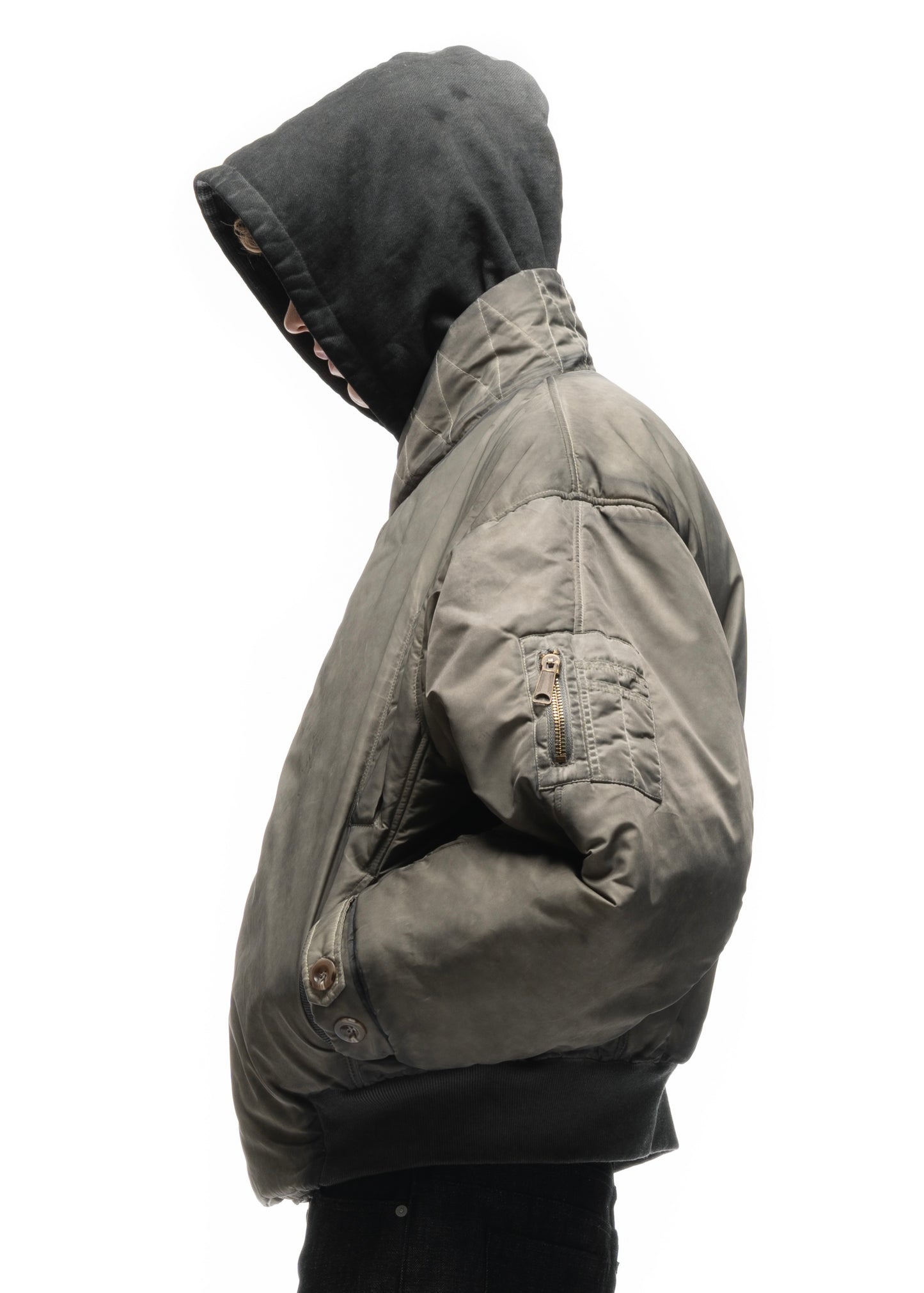 FENCING WAFFLE BOMBER JACKET USED BEIGE