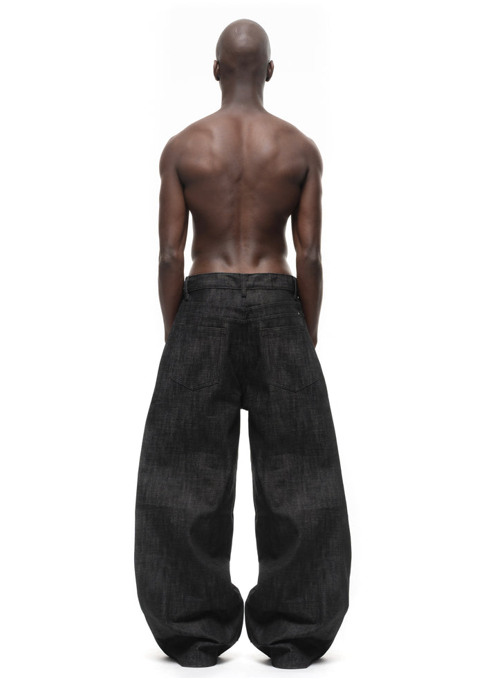 RAW DENIM ULTRA LOOSE FIT STRUCTURED BLACK