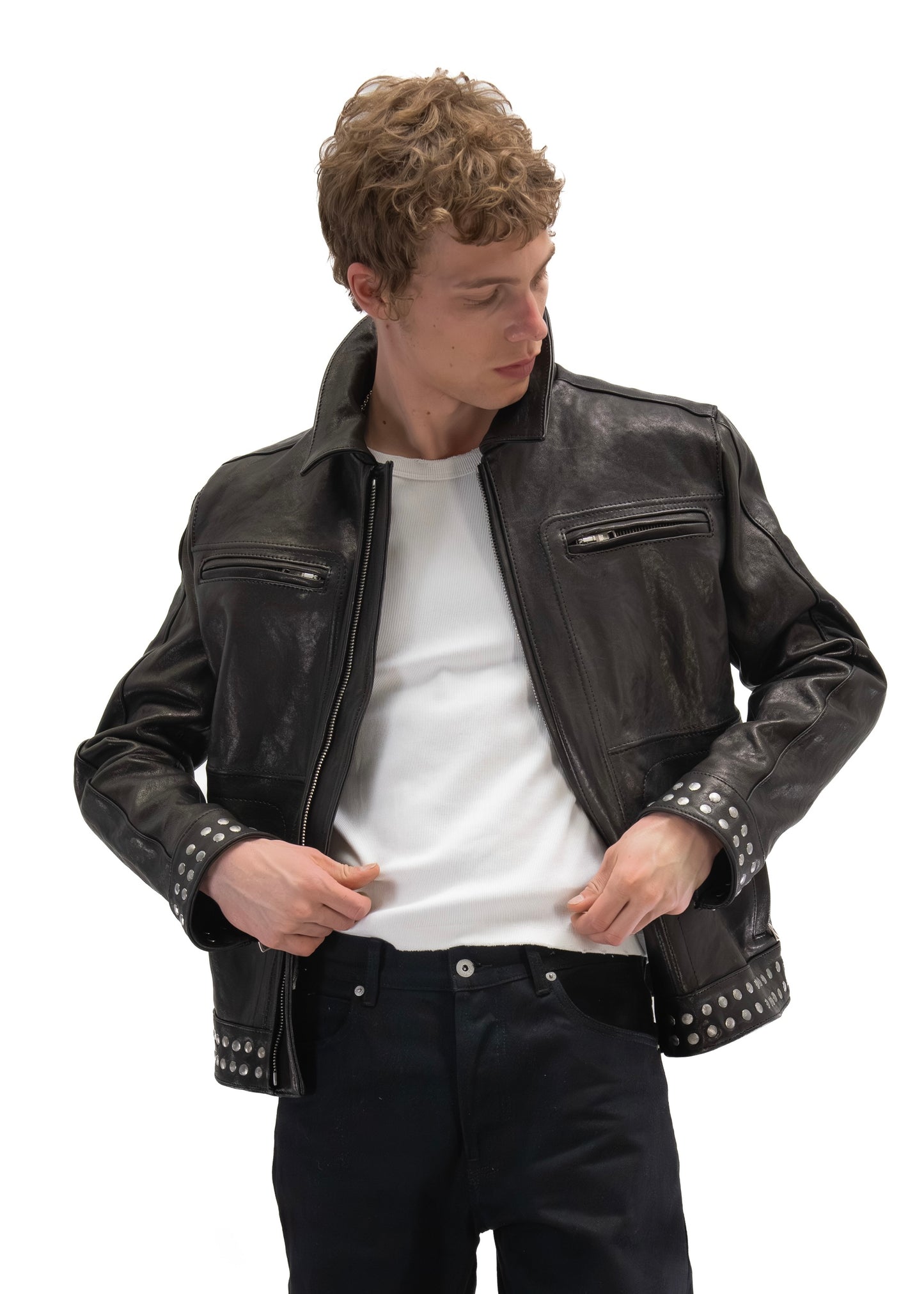 STUDDED HIGHWAY LEATHER JACKET
