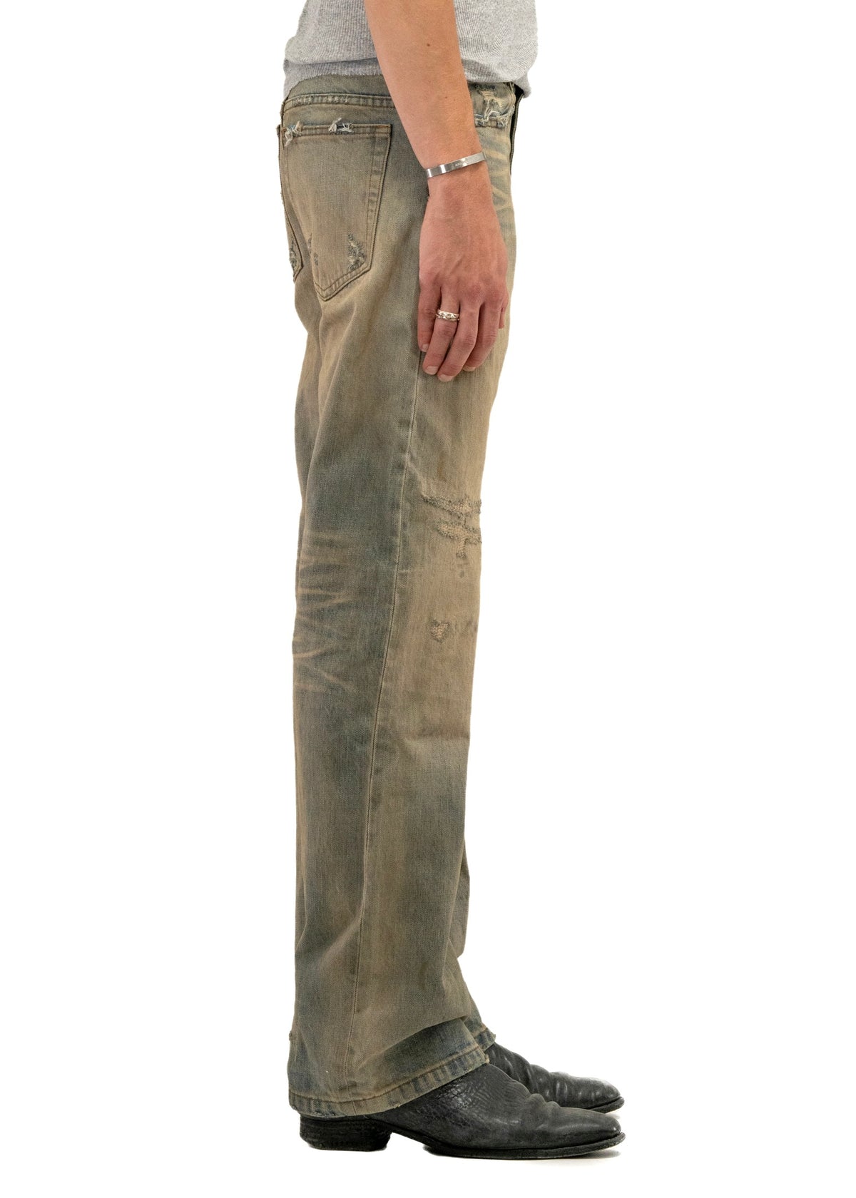 REPAIRED DUST BOOTCUT DENIM