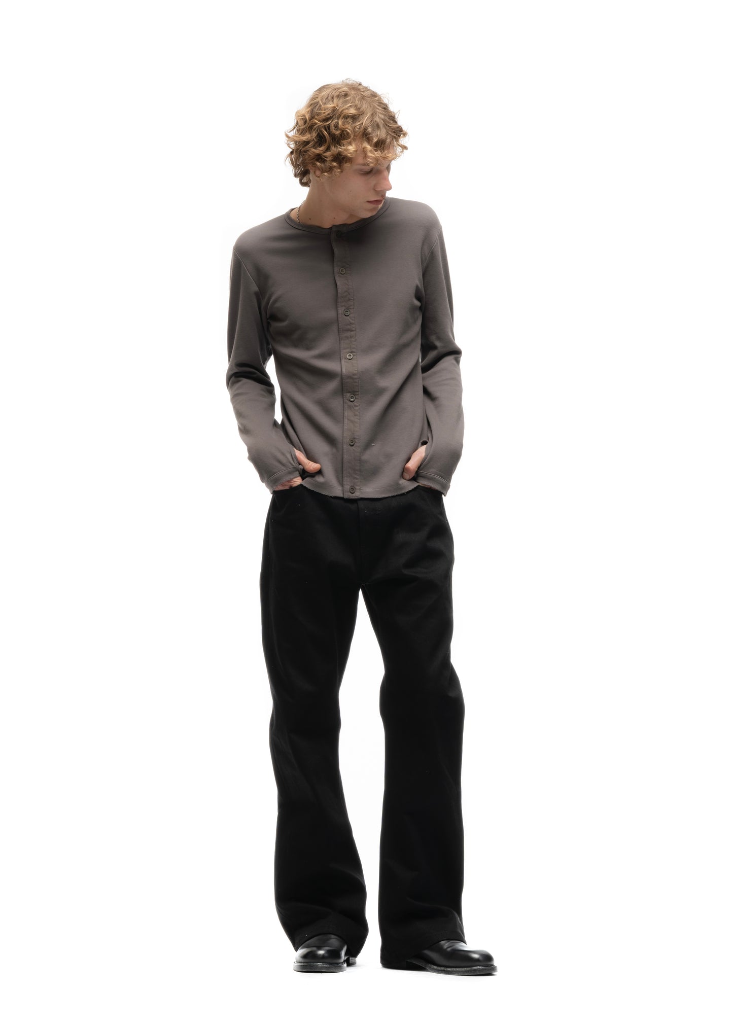 JAPANESE BUTTON-UP CARDIGAN GREY