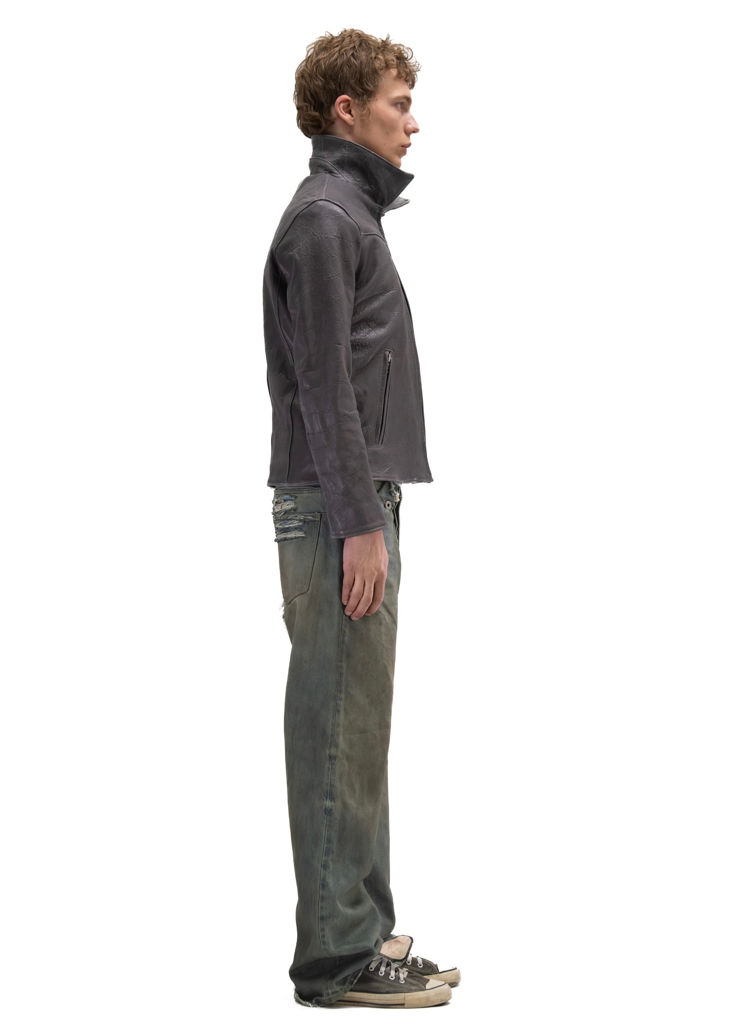 PLUM BIKER ONE CUT LEATHER JACKET