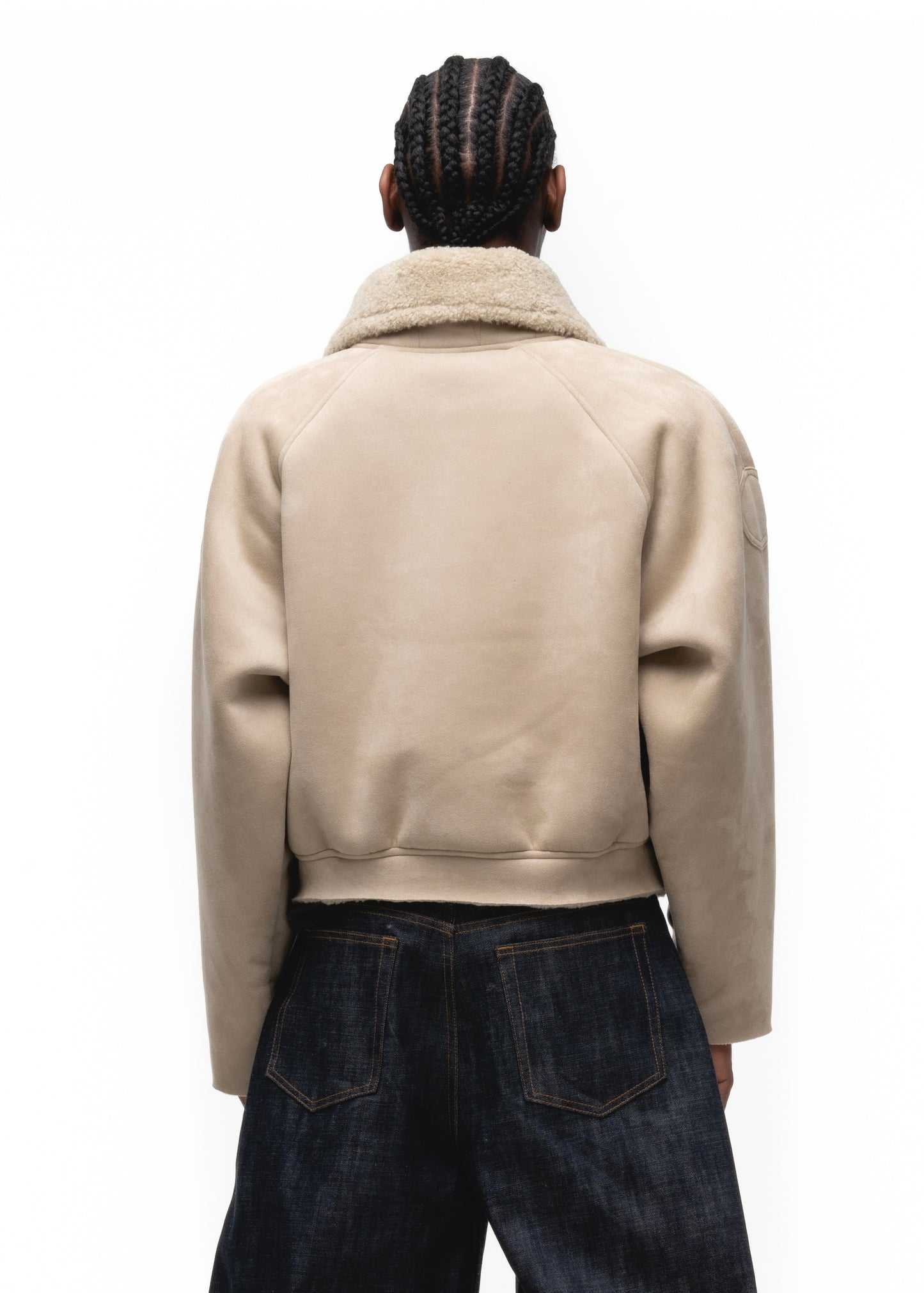 HEAVY FLIGHT SHEARLING HOODIE BEIGE