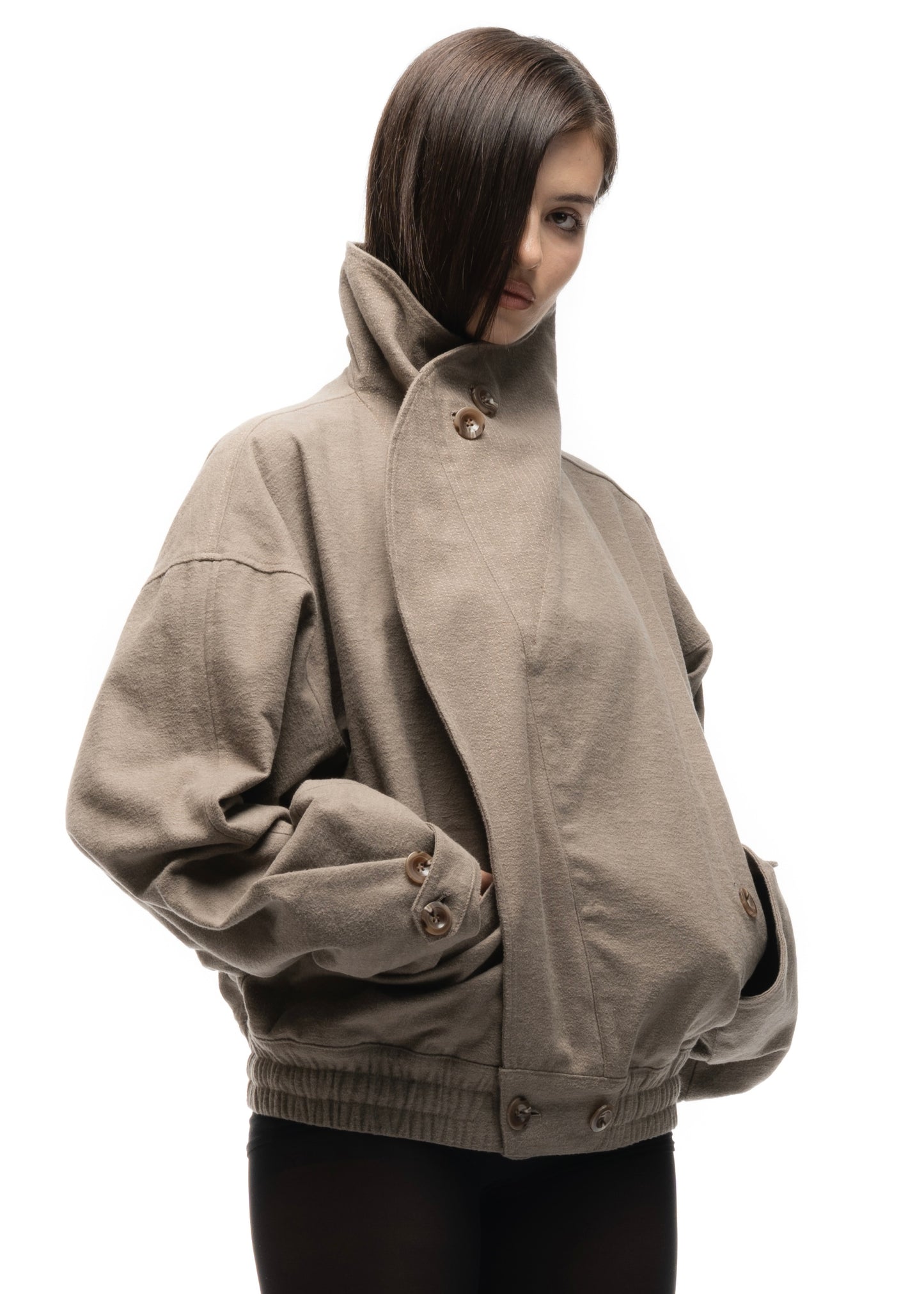 MOLESKIN JACKET BEIGE FEMALE
