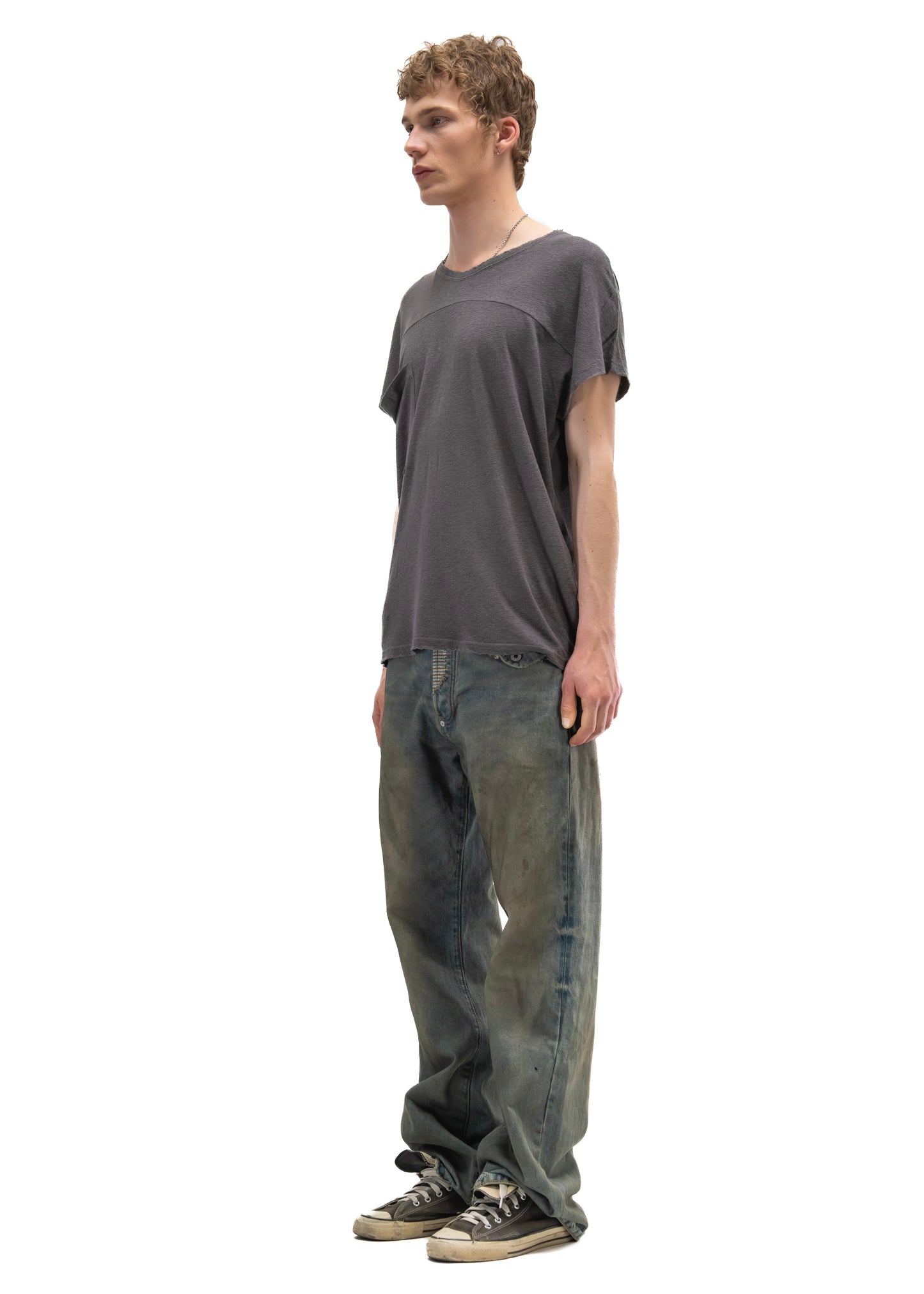 SHADOW SLEEVE T-SHIRT GREY