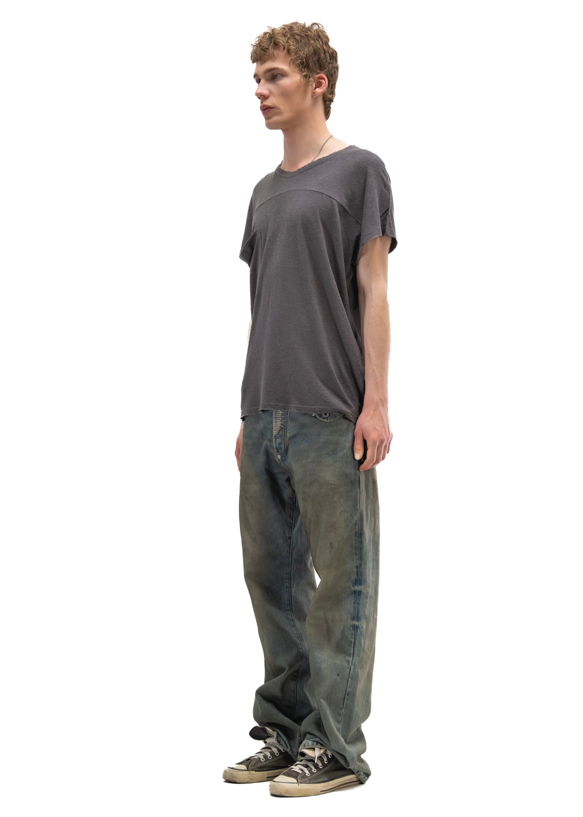 SHADOW SLEEVE T-SHIRT GREY