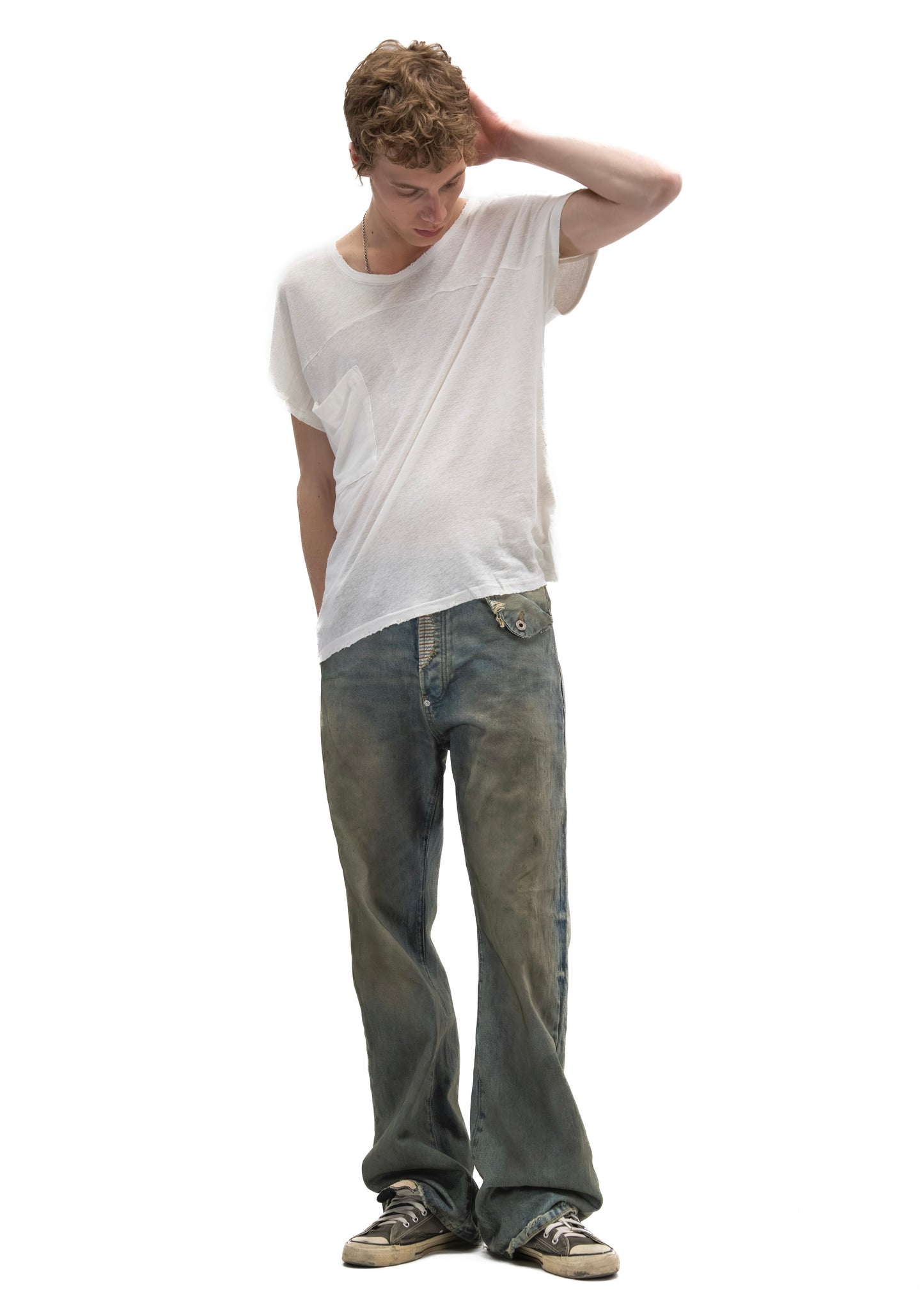 SHADOW SLEEVE T-SHIRT WHITE