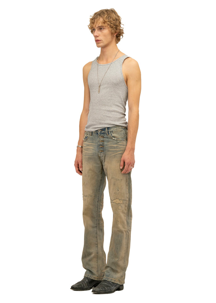 REPAIRED DUST BOOTCUT DENIM