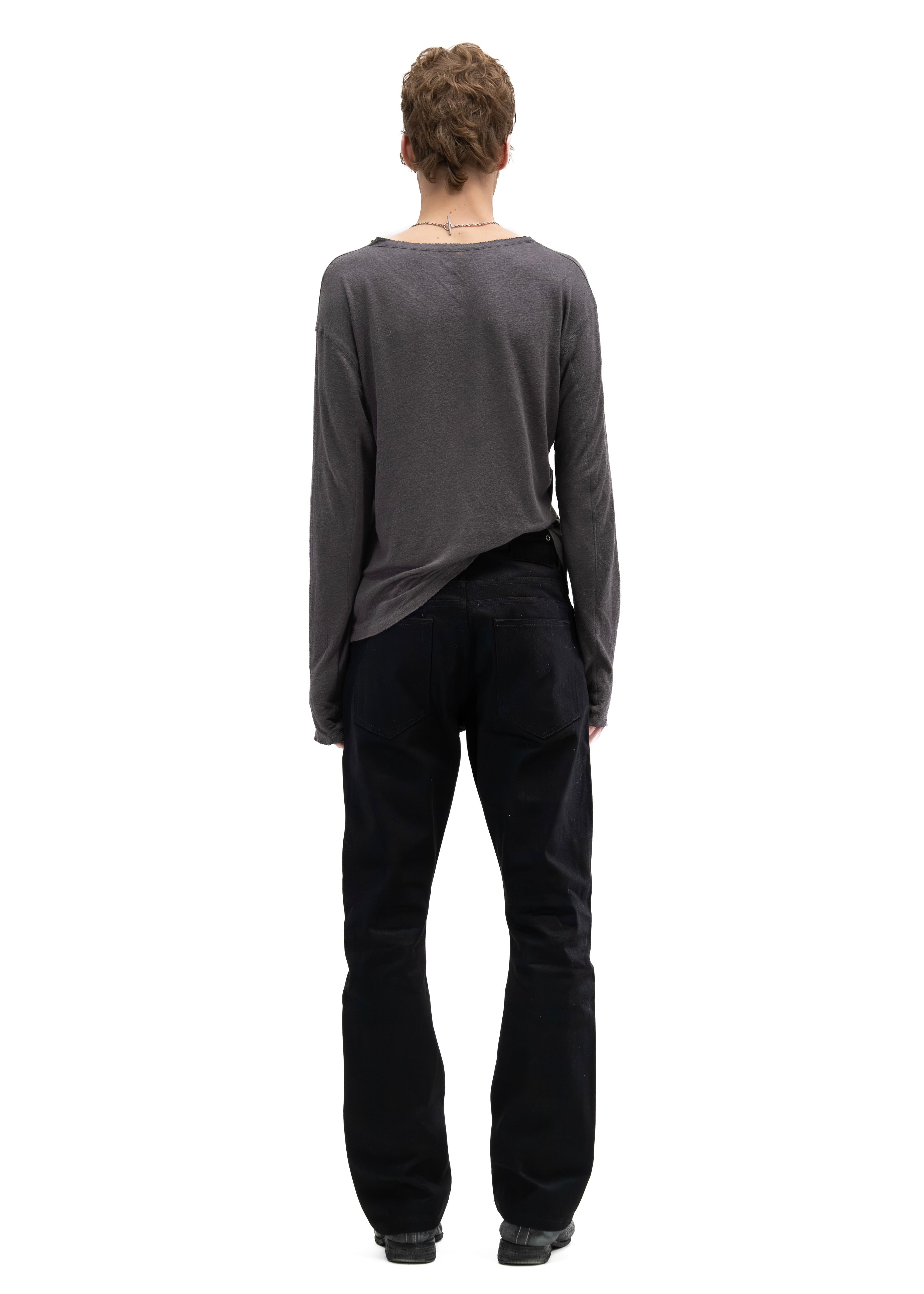JAPANESE SELVEDGE FITTED BOOTCUT DENIM BLACK – NO/FAITH STUDIOS