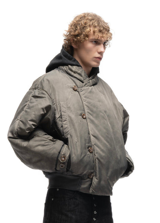 FENCING WAFFLE BOMBER JACKET USED BEIGE