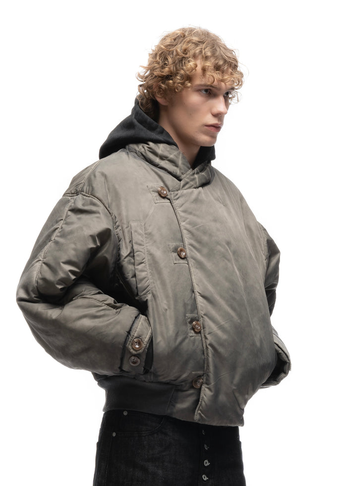 FENCING WAFFLE BOMBER JACKET USED BEIGE
