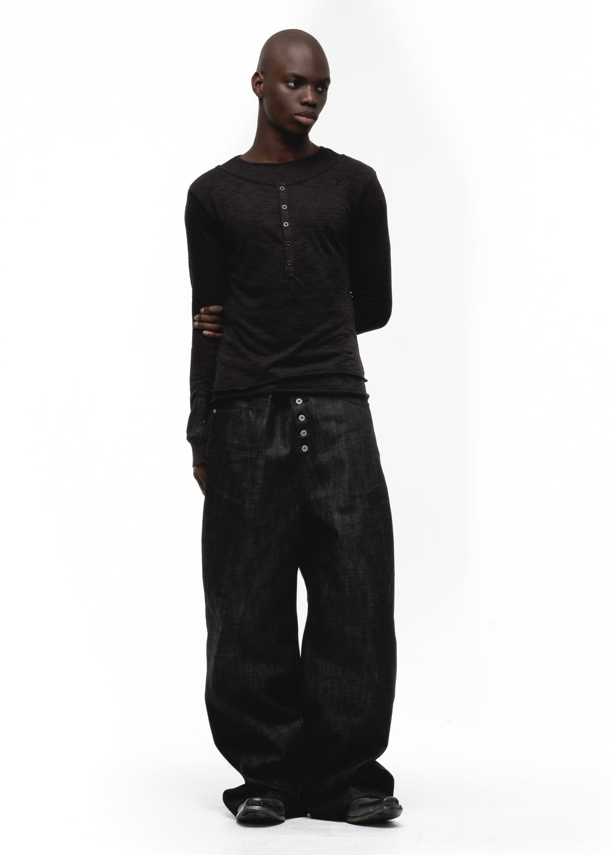 RAW DENIM JAPANESE LOOSE FIT BLACK – NO/FAITH STUDIOS