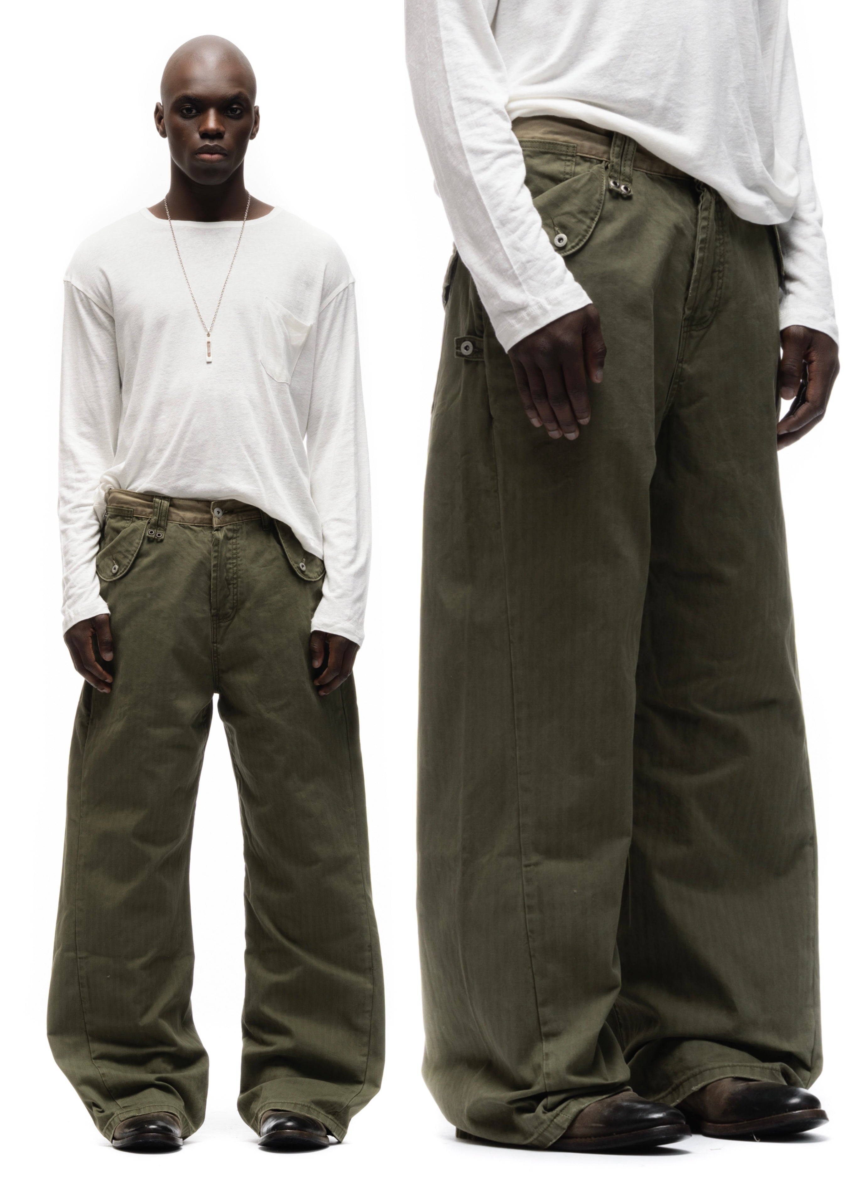 HERRINGBONE CUT KHAKI – NO/FAITH STUDIOS