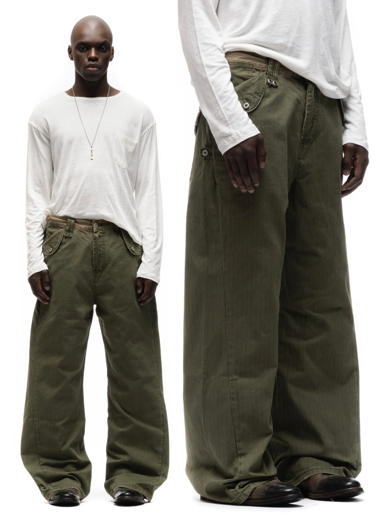 HERRINGBONE CUT KHAKI