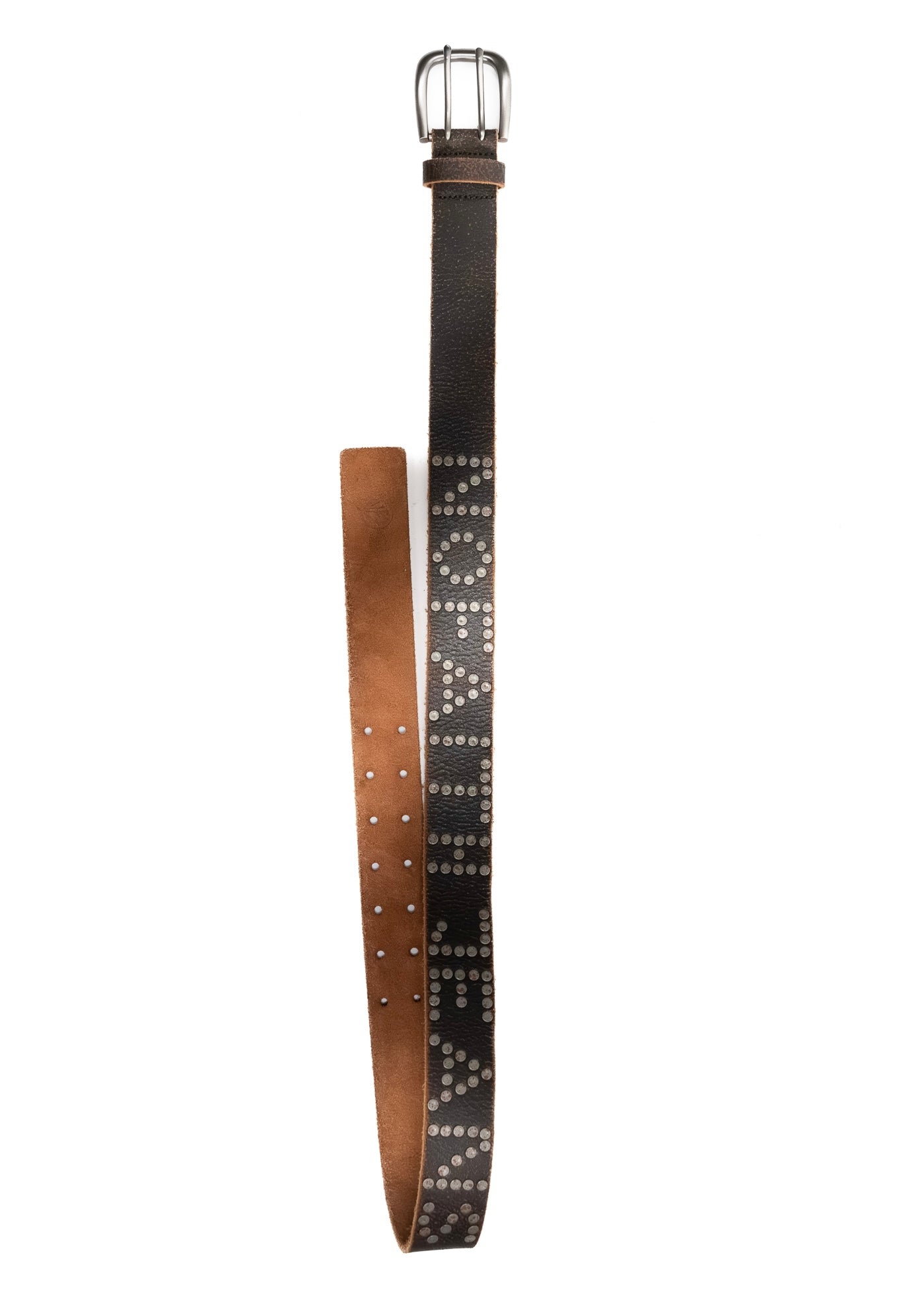 NO FAITH JEANS STUDDED LEATHER BELT