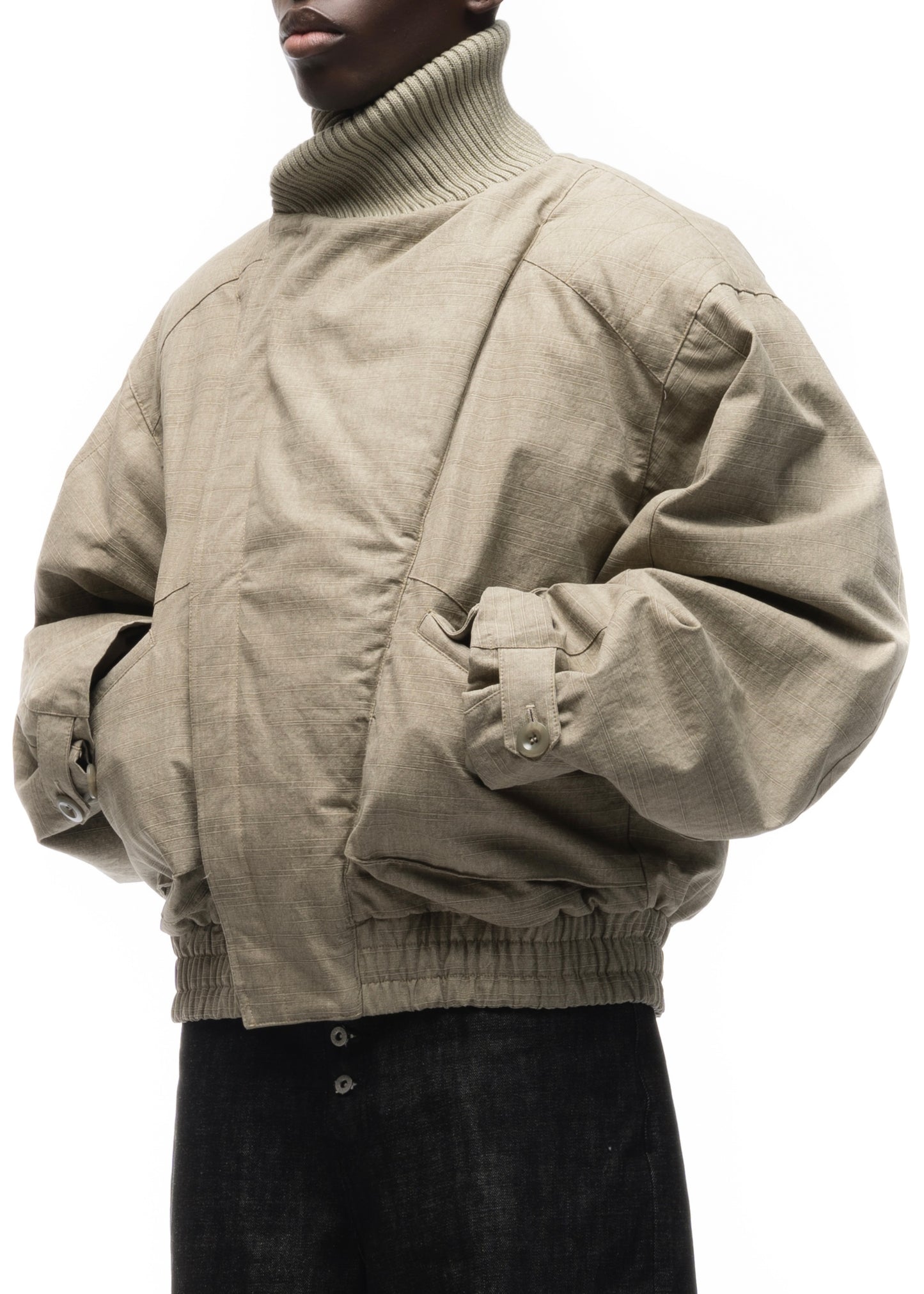 JAPANESE FLIGHT PADDED BOMBER JACKET CONCRETE BEIGE
