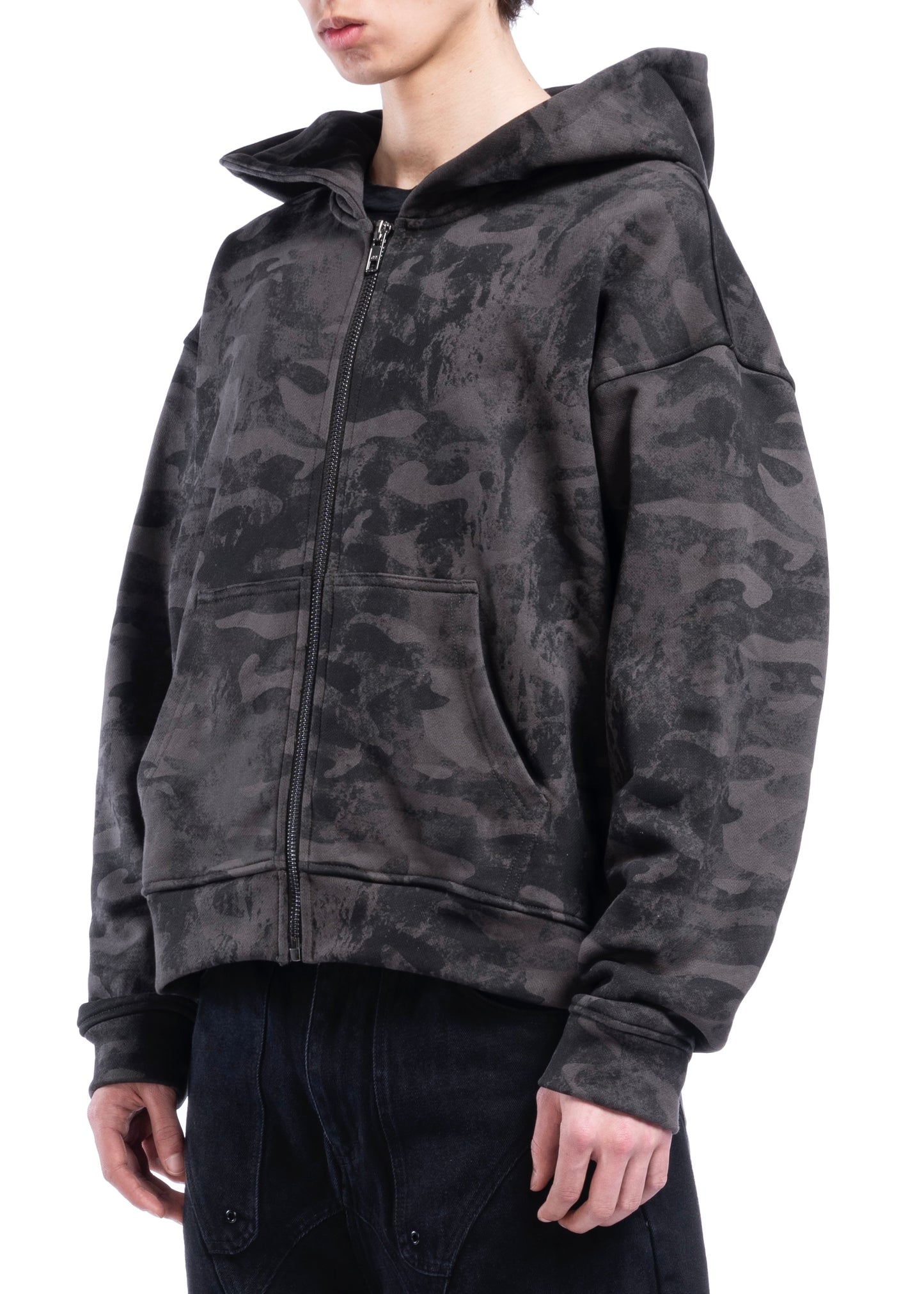 CAMO MONOGRAM ZIP JACKET BLACK VINTAGE