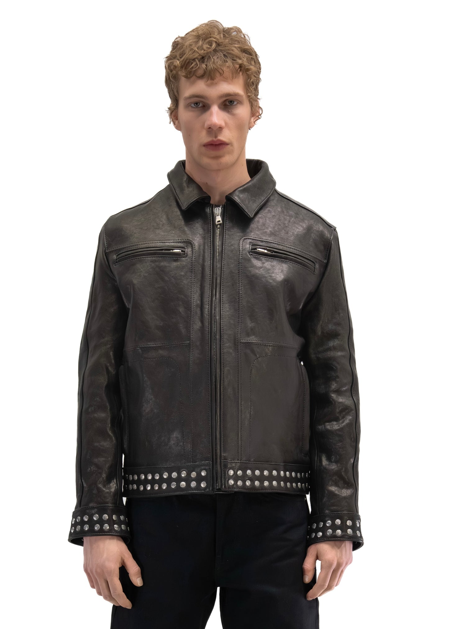 STUDDED HIGHWAY LEATHER JACKET
