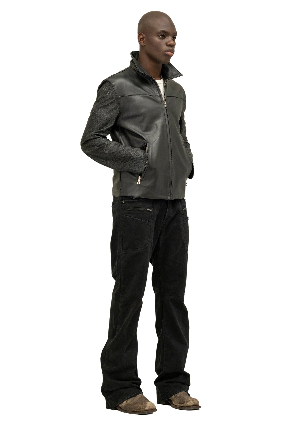 BIKER ONE CUT PERFORATED LEATHER SLEEVES