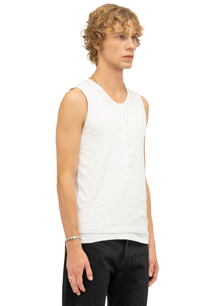 DOUBLE-LAYERED TANK TOP WHITE
