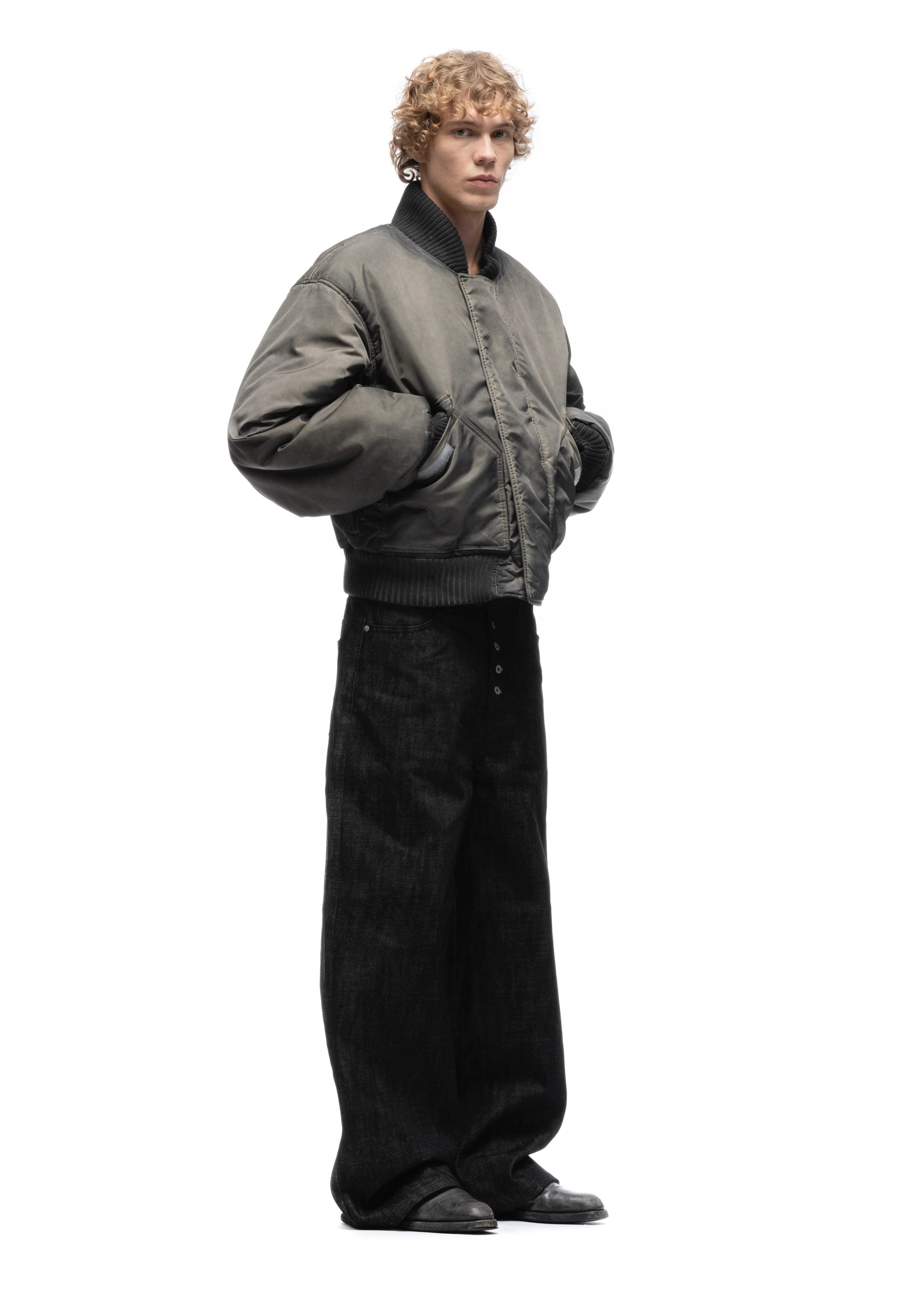 REVERSIBLE BASIC ONYX BOMBER JACKET BEIGE – NO/FAITH STUDIOS
