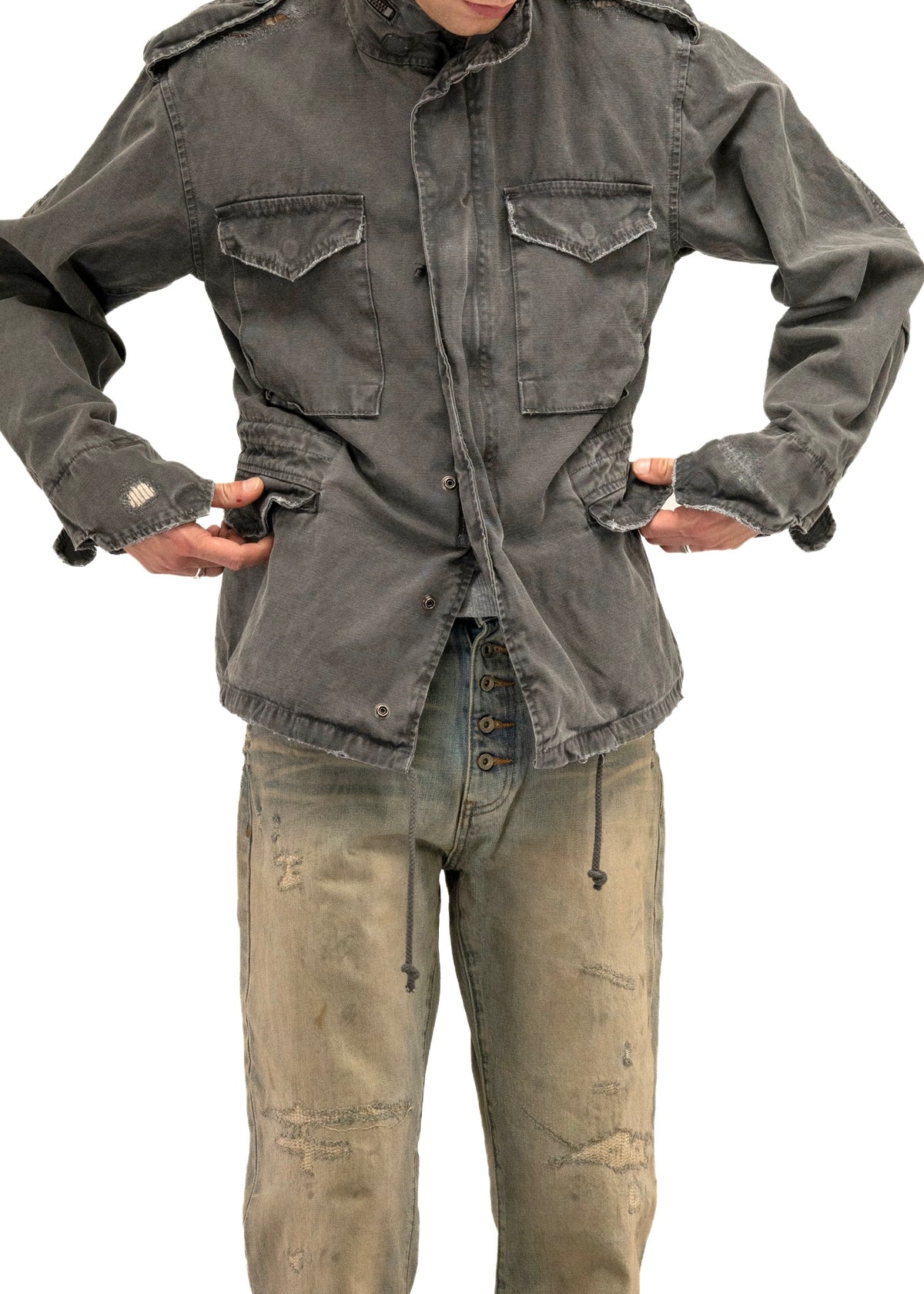 REPAIRED DUST BOOTCUT DENIM