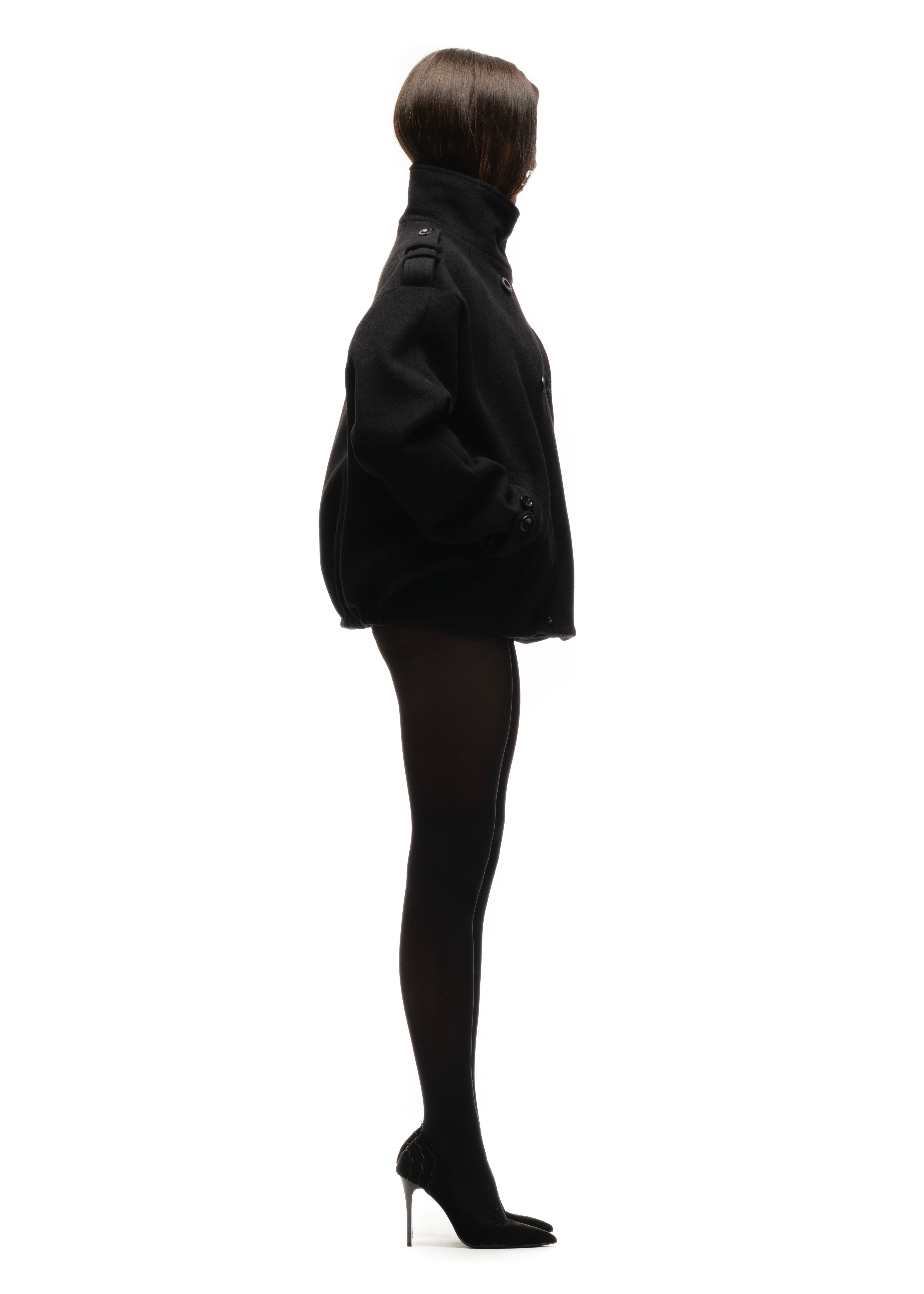BUTTON UP MARINE JACKET BLACK FEMALE – NO/FAITH STUDIOS