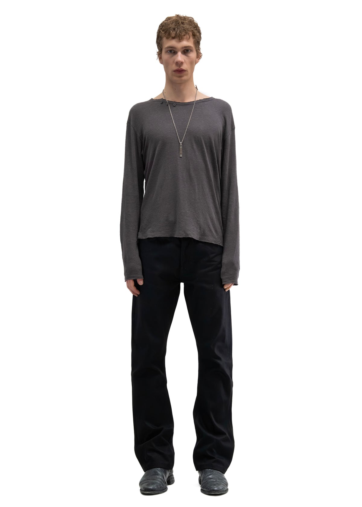 JAPANESE SELVEDGE FITTED BOOTCUT DENIM BLACK