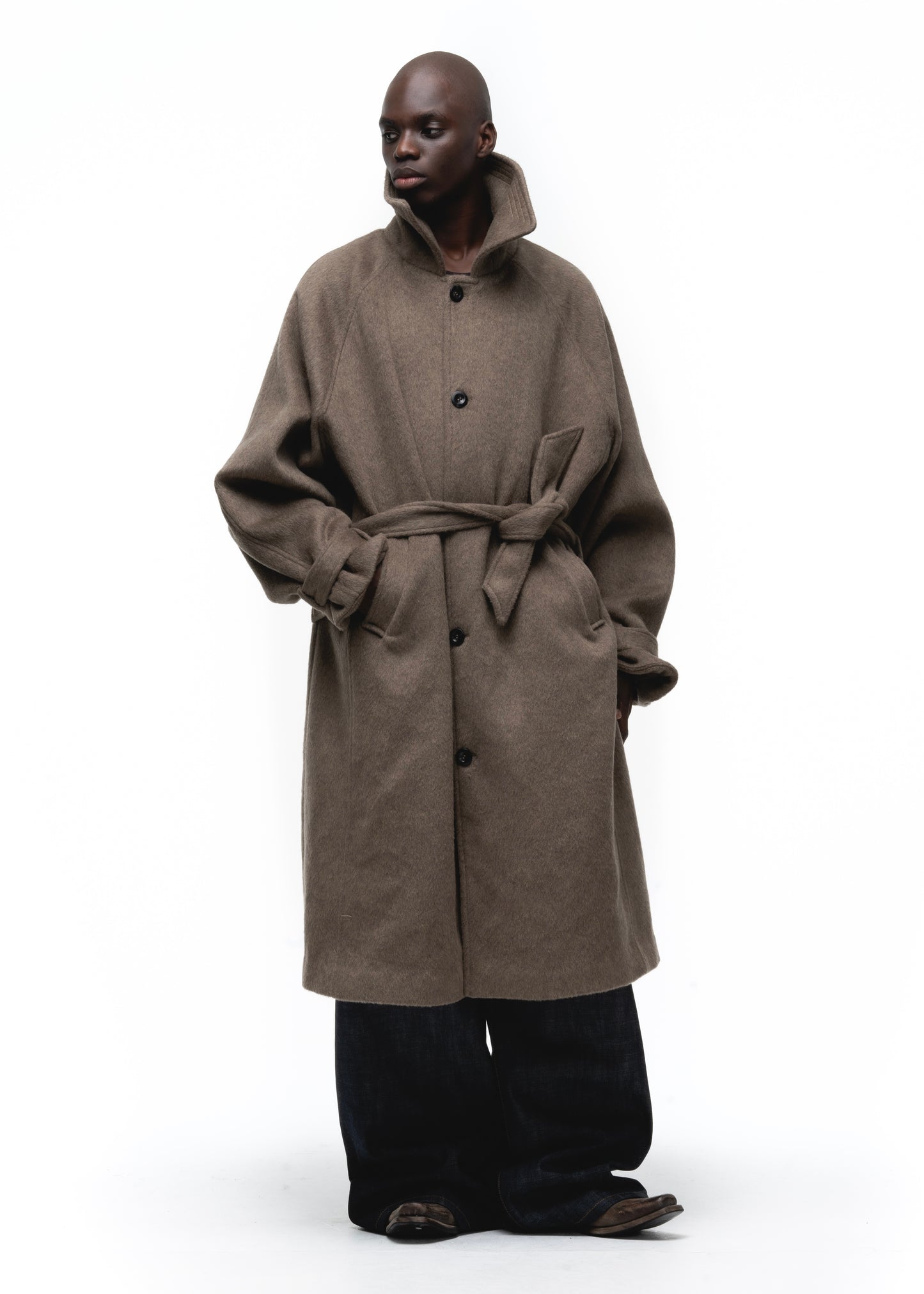 CLASSIC WOOL COAT EARTH GREEN