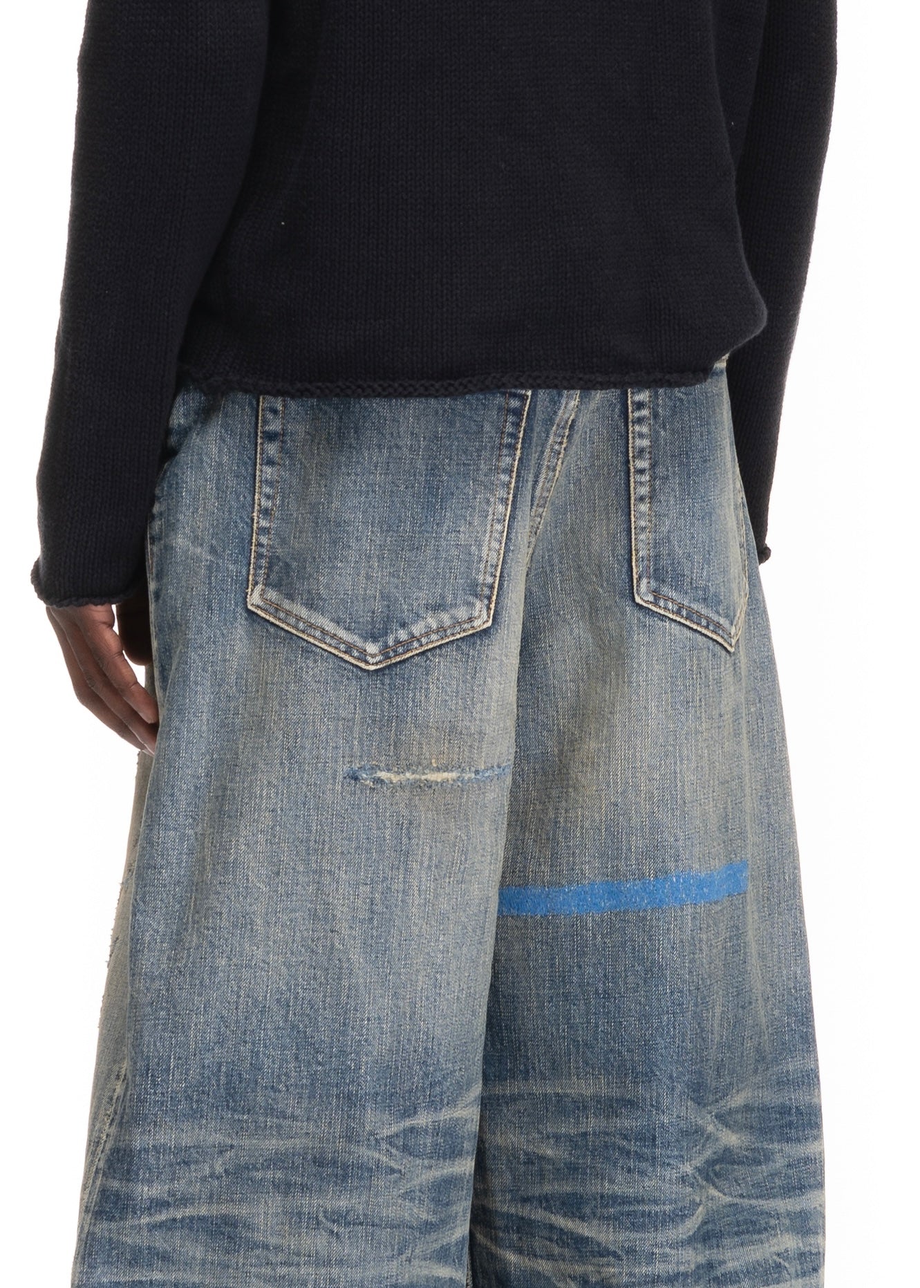 REPAIRED RUST SELVEDGE DENIM LOOSE FIT