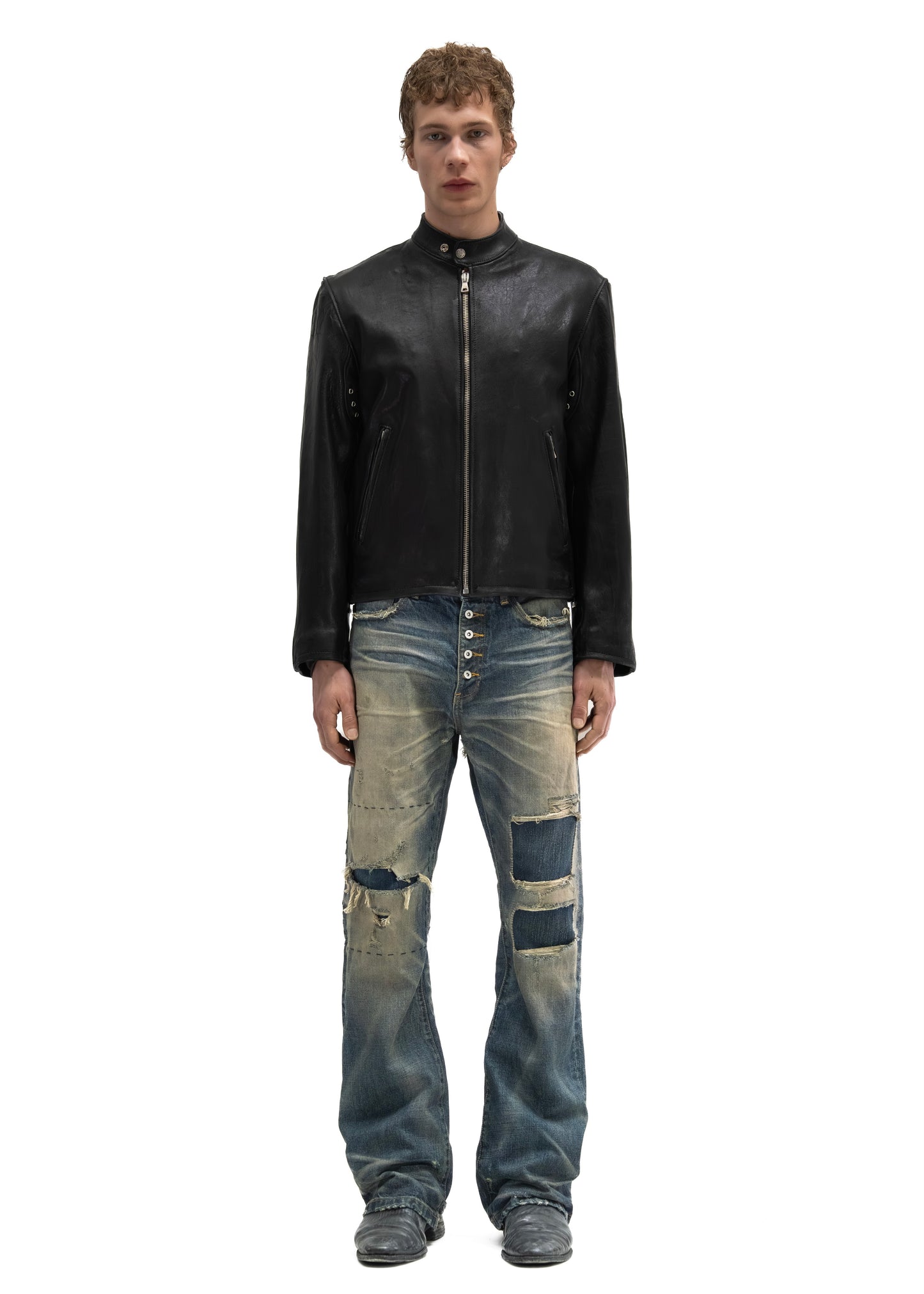 RACER ONE CUT LEATHER JACKET