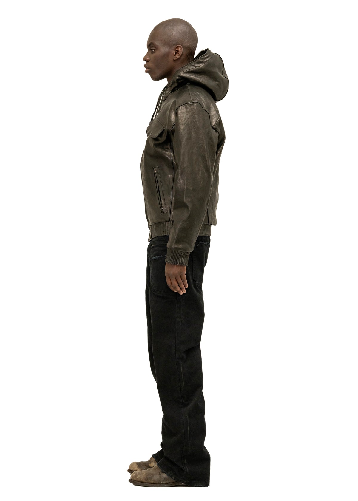 SCAR HOOD LEATHER JACKET